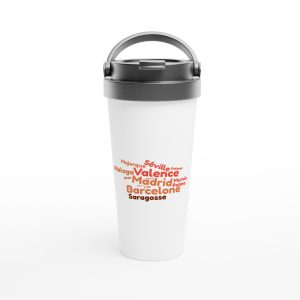 Mug de voyage blanc villes d’Espagne Mug de voyage blanc villes d'Espagne, photo 2