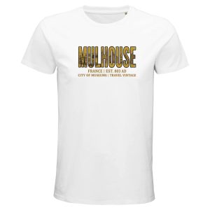 T-shirt Mulhouse homme bio ajusté ville française T-shirt Mulhouse homme bio ajusté ville française