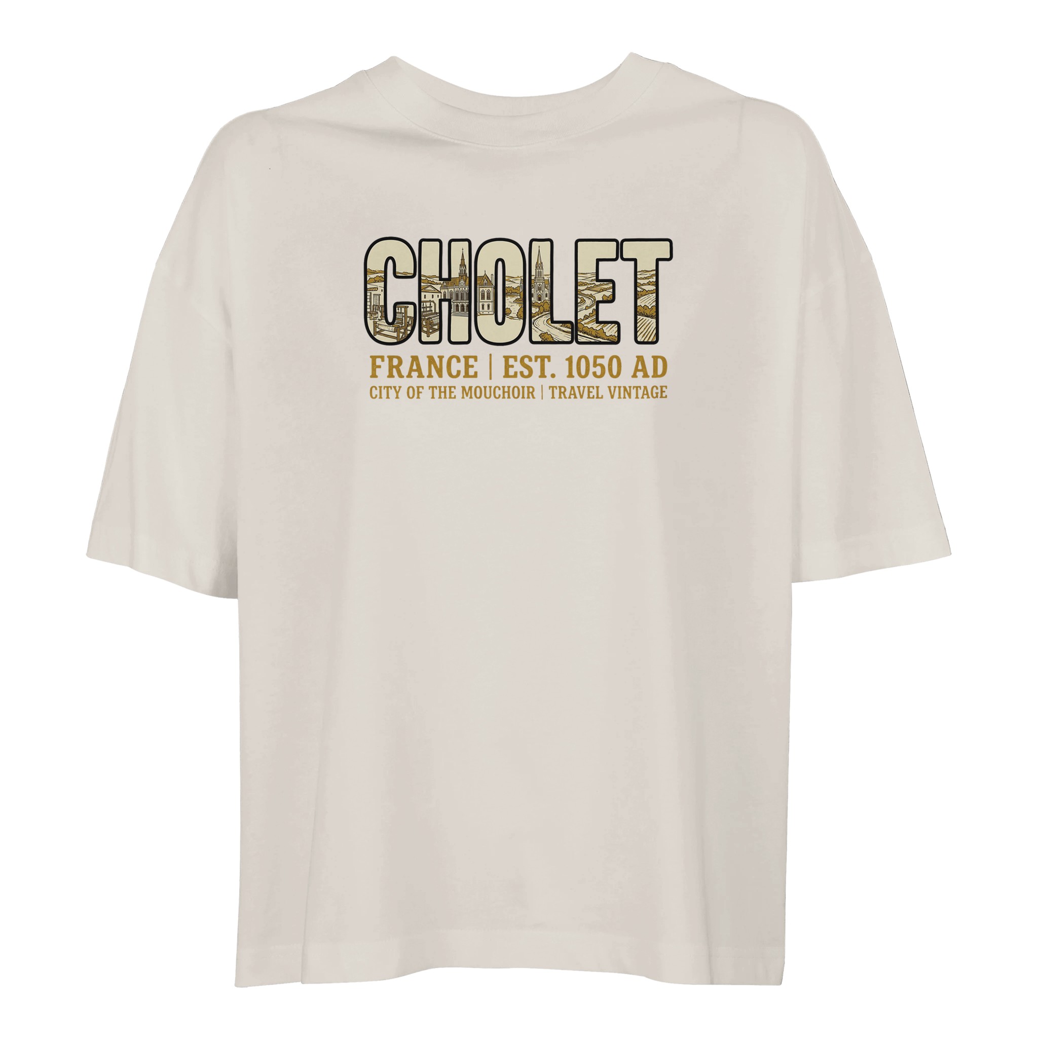 T-shirt Cholet femme ample coton bio ville tendance T-shirt Cholet femme ample coton bio ville tendance