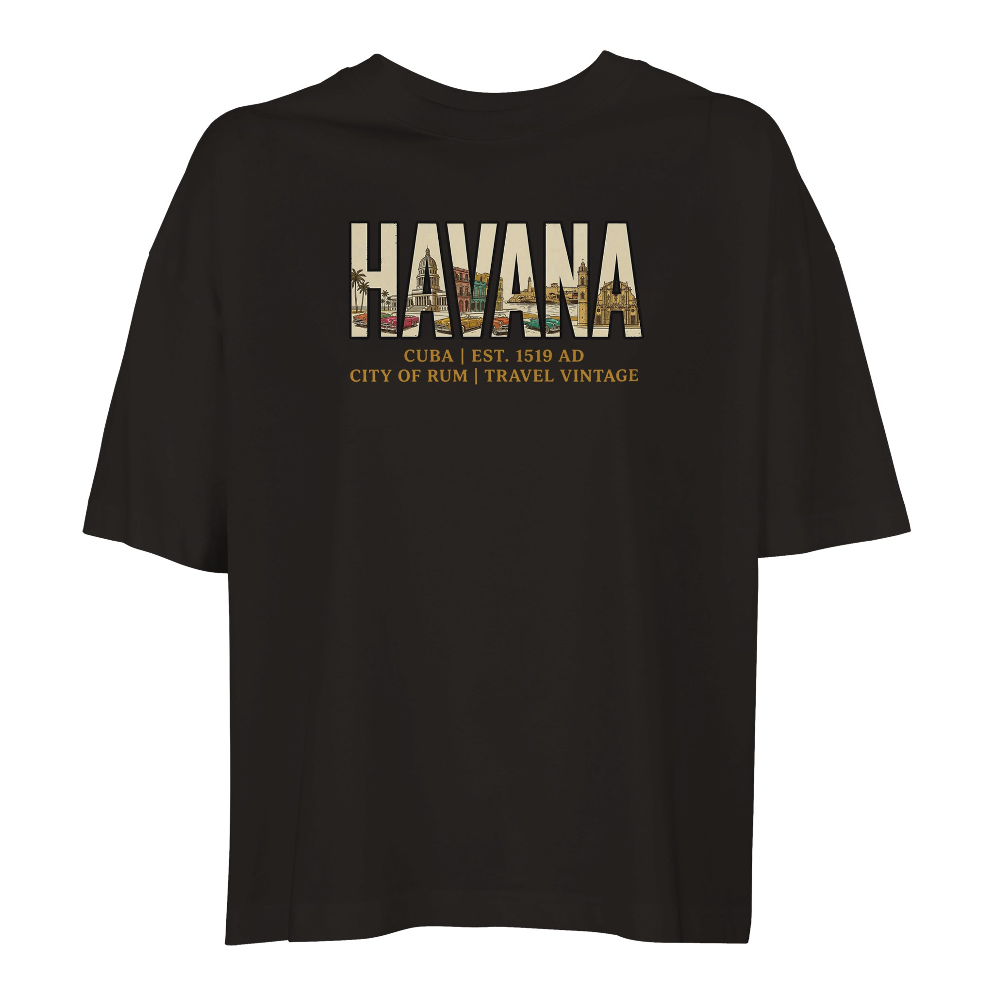 T-shirt La Havane femme ample coton bio T-shirt La Havane femme ample coton bio, coloris Deep Black