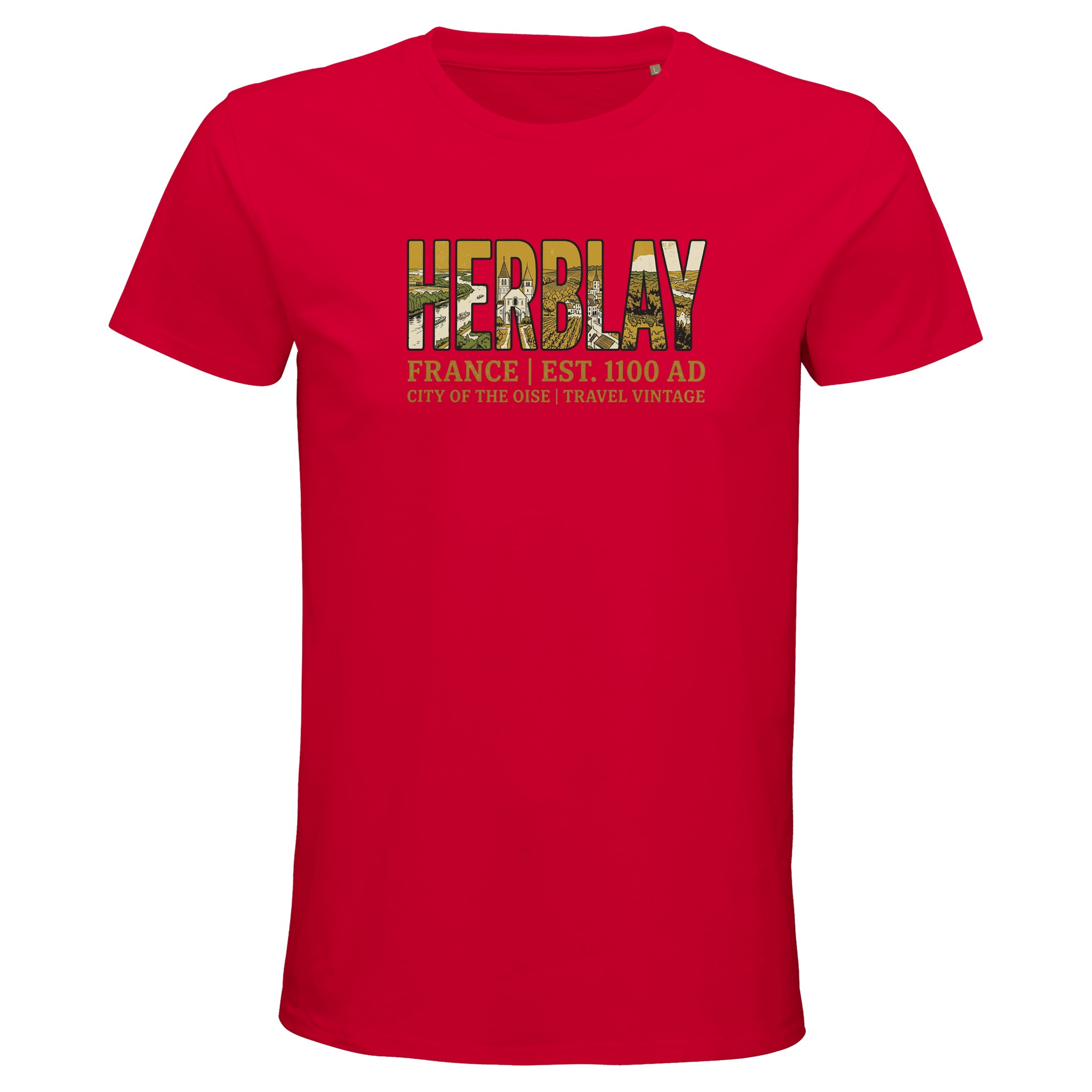 T-shirt Herblay homme bio ajusté ville de lOise T-shirt Herblay homme bio ajusté ville de lOise