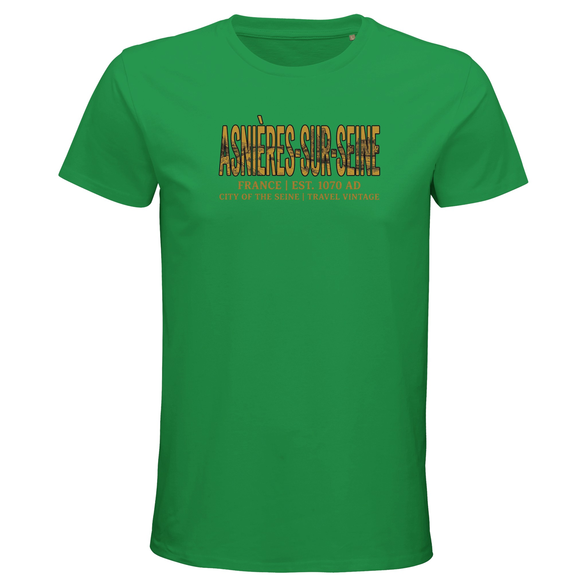 T-shirt Asnières-sur-Seine homme bio ajusté T-shirt Asnières-sur-Seine homme bio ajusté