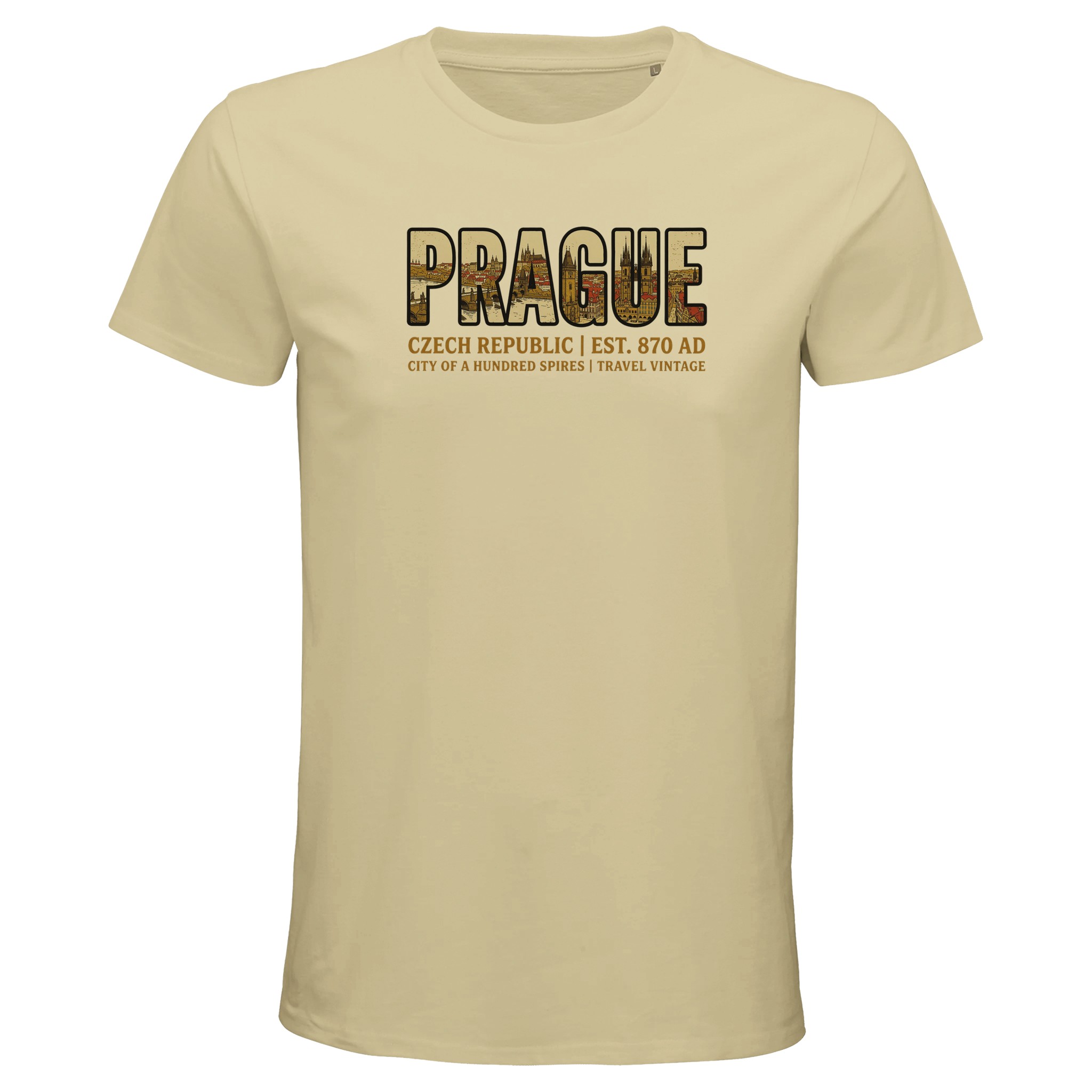 T-shirt Prague homme bio ajusté T-shirt Prague homme bio ajusté, coloris Natural
