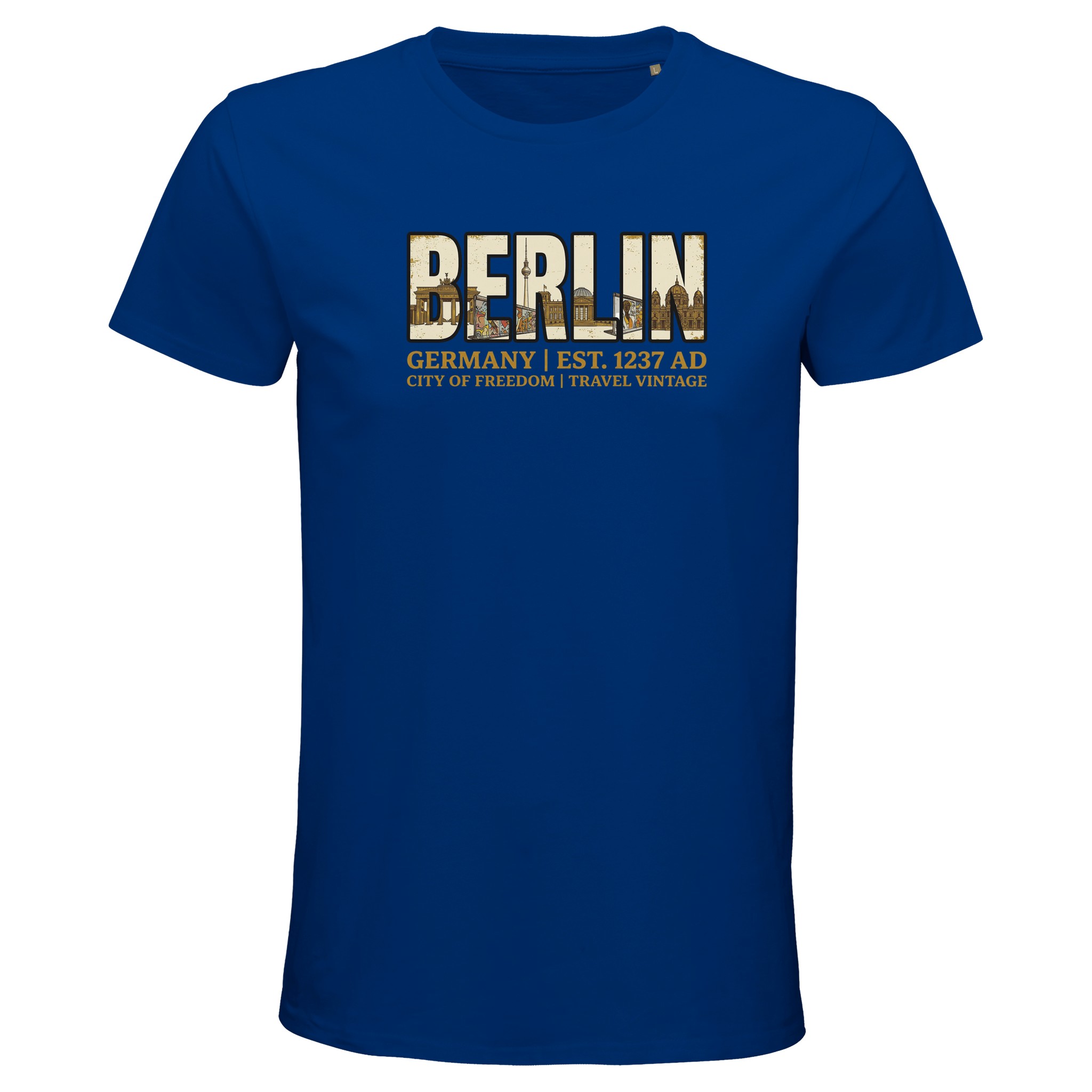T-shirt Berlin homme bio ajusté ville de liberté T-shirt Berlin homme bio ajusté ville de liberté, coloris Royal Blue