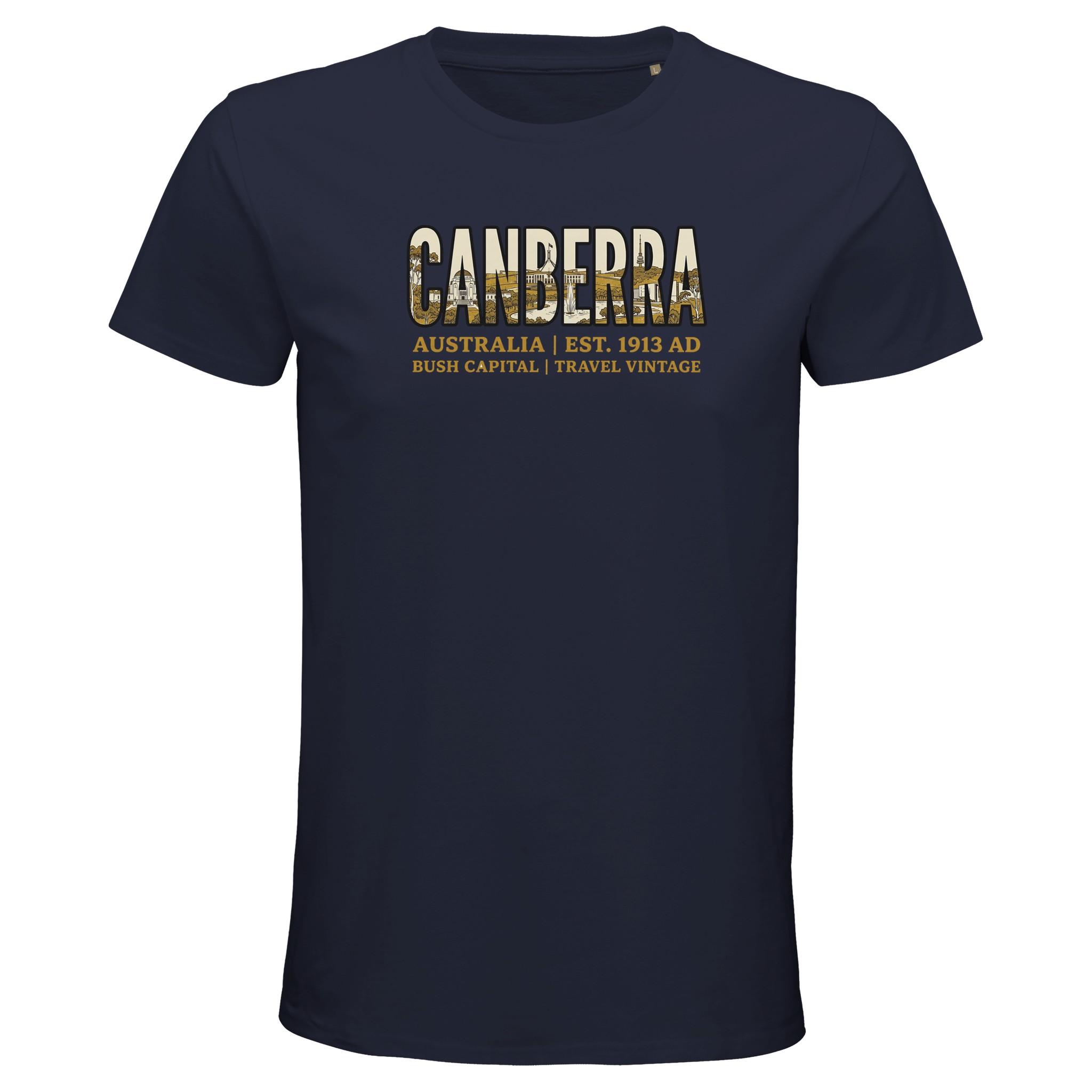 T-shirt Canberra homme bio ajusté T-shirt Canberra homme bio ajusté, coloris French Navy