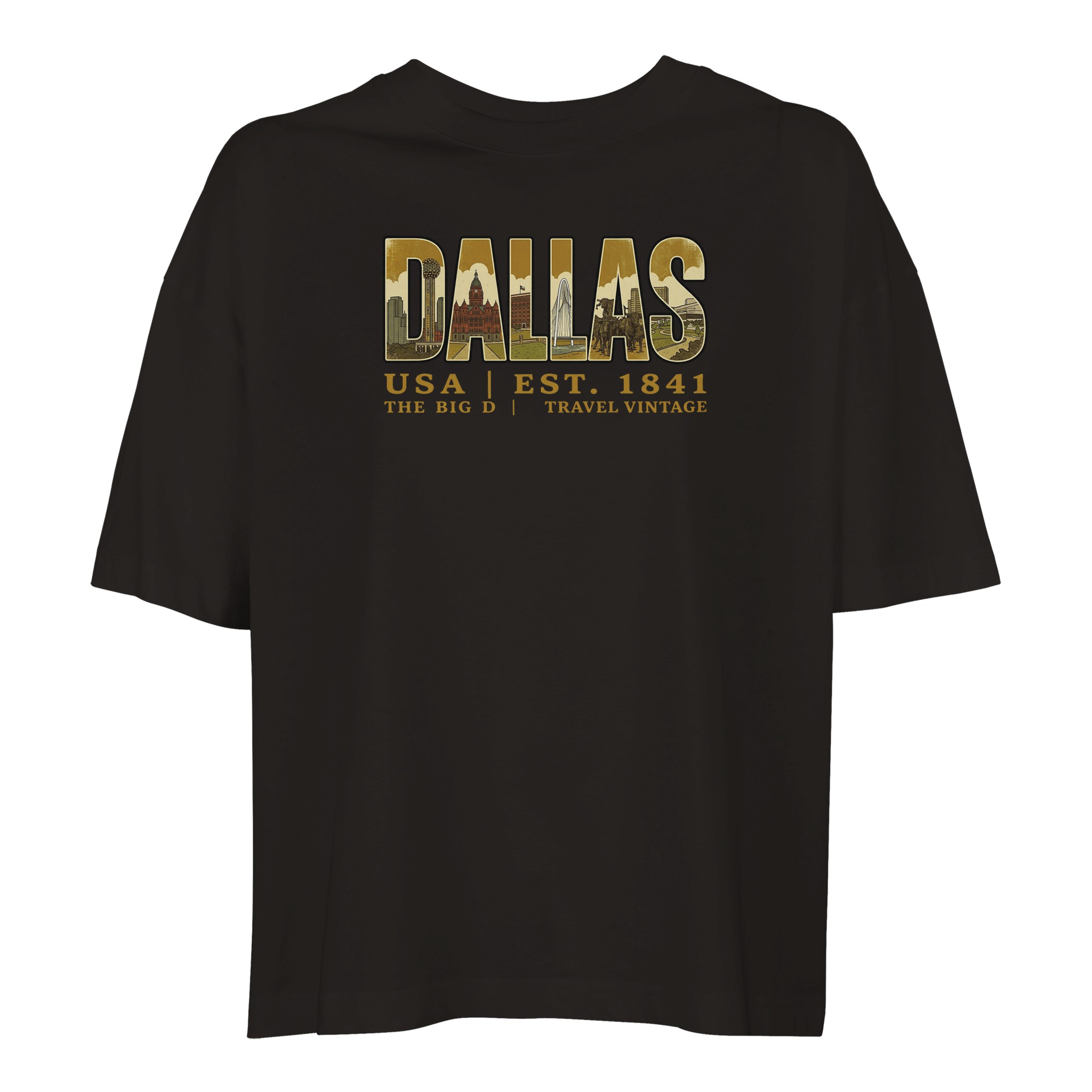 T-shirt Dallas femme ample coton bio conversion T-shirt Dallas femme ample coton bio conversion, coloris Deep Black