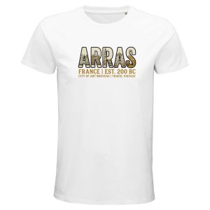 T-shirt Arras homme bio ajusté ville vintage T-shirt Arras homme bio ajusté ville vintage