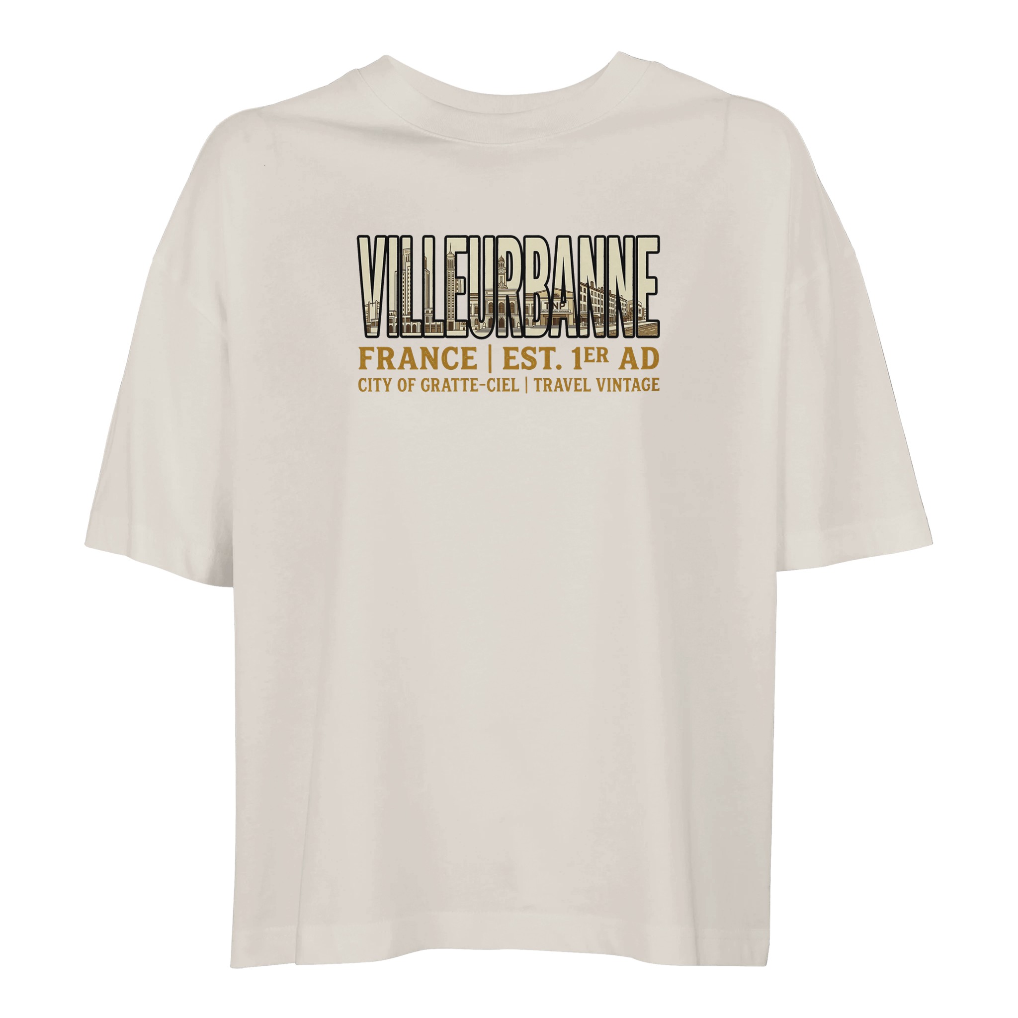 T-shirt Villeurbanne femme ample coton bio T-shirt Villeurbanne femme ample coton bio