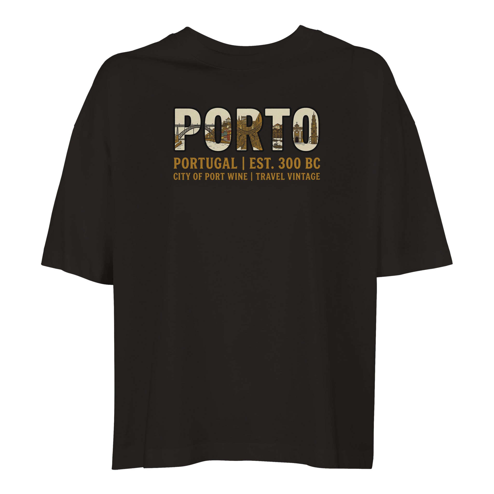 T-shirt Porto femme ample coton bio T-shirt Porto femme ample coton bio, coloris Deep Black