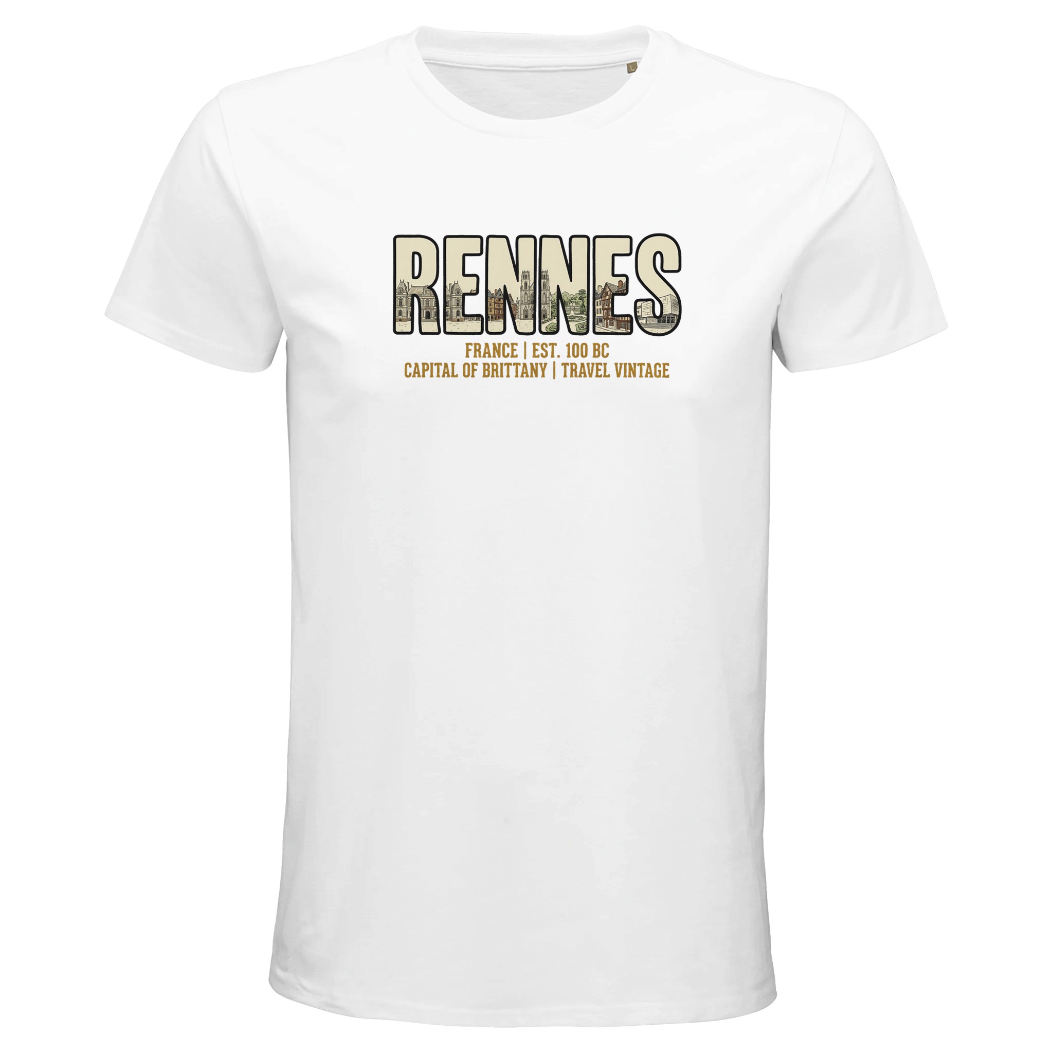 T-shirt Rennes homme bio ajusté urbain et éthique T-shirt Rennes homme bio ajusté urbain et éthique