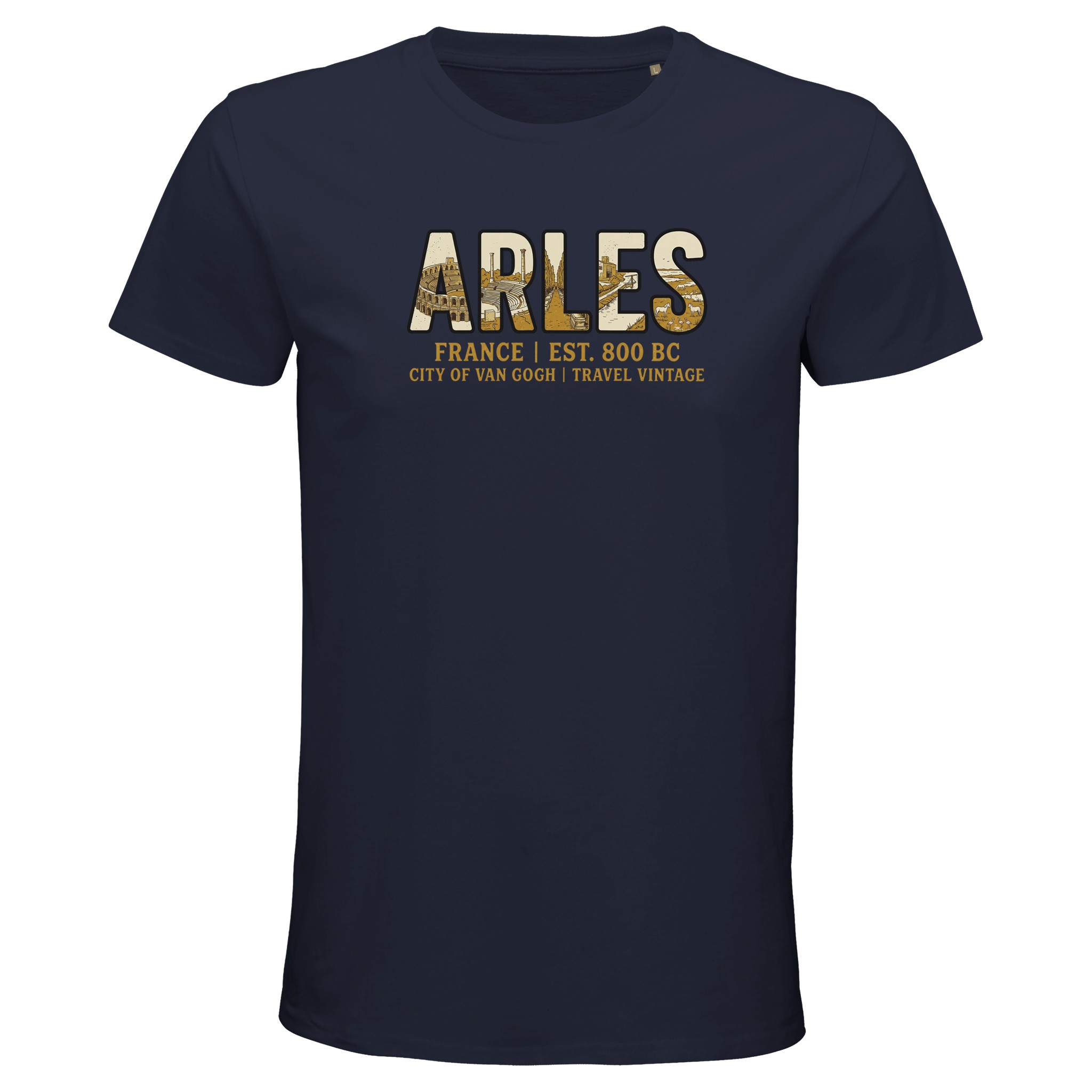 T-shirt Arles homme bio ajusté coton naturel T-shirt Arles homme bio ajusté coton naturel