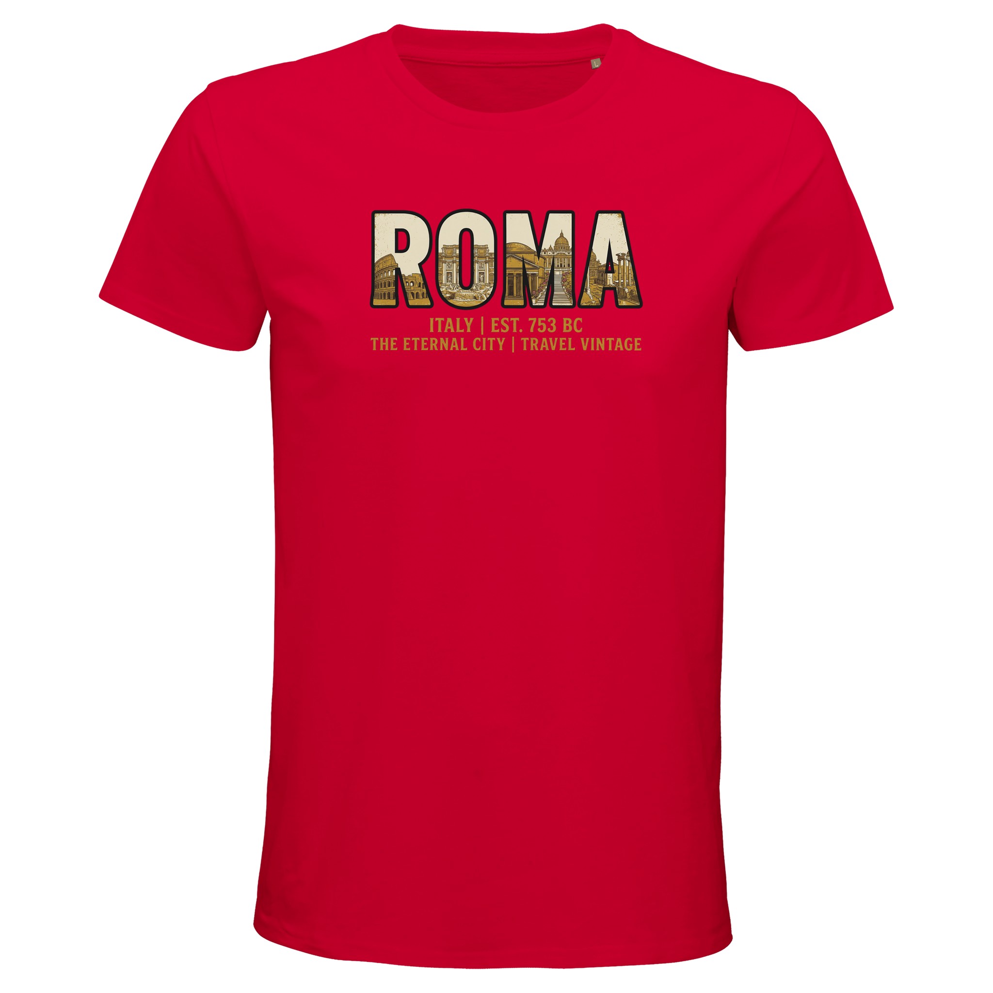 T-shirt Rome homme bio ajusté ville éternelle T-shirt Rome homme bio ajusté ville éternelle