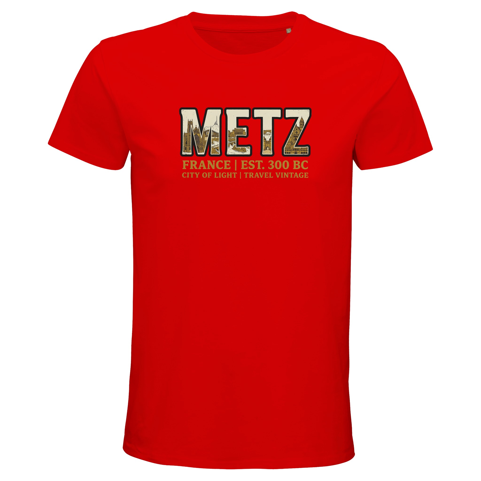 T-shirt Metz homme bio ajusté | Ville de Metz T-shirt Metz homme bio ajusté | Ville de Metz