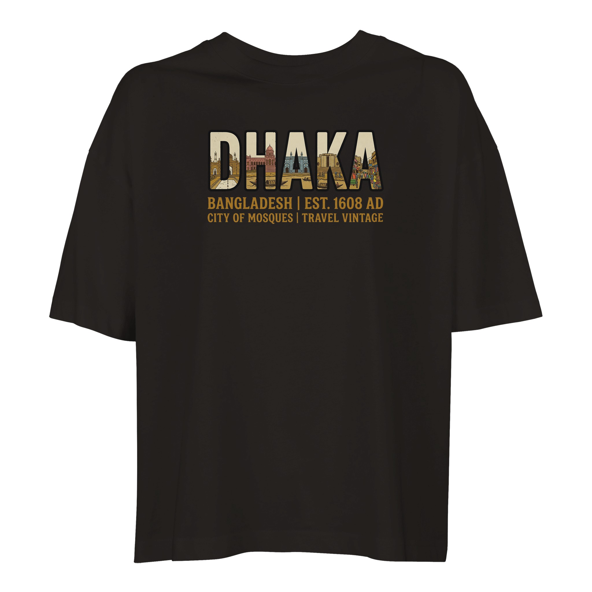 T-shirt Dhaka femme ample coton bio conversion T-shirt Dhaka femme ample coton bio conversion, coloris Deep Black