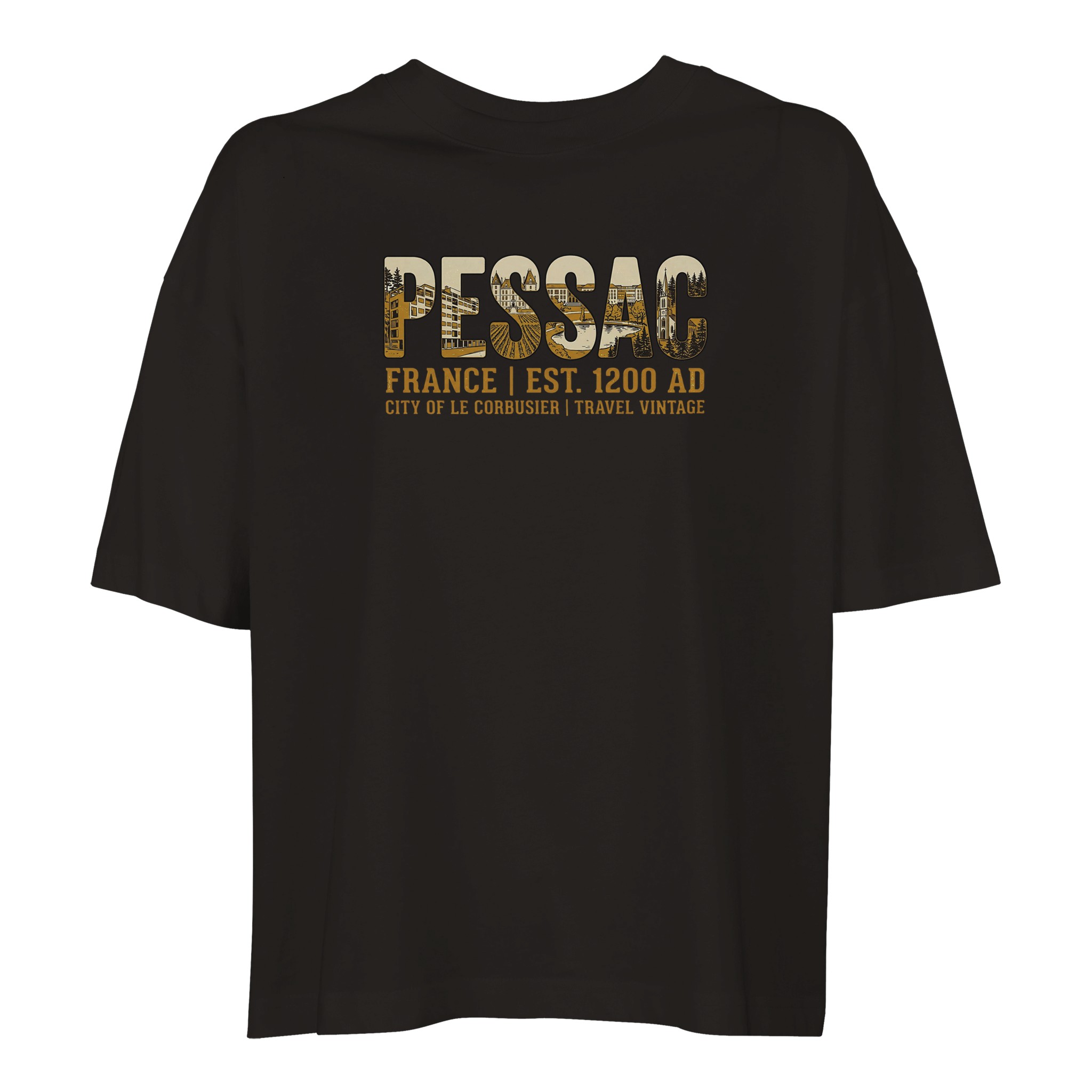T-shirt Pessac femme ample coton bio ville T-shirt Pessac femme ample coton bio ville