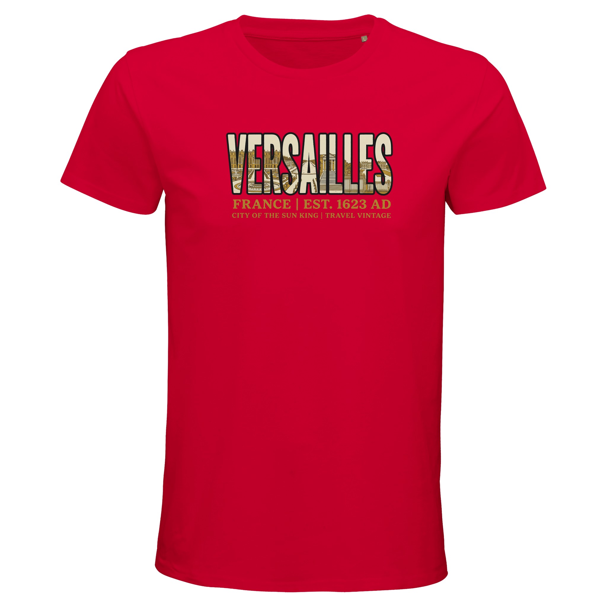 T-shirt Versailles homme bio ajusté ville iconique T-shirt Versailles homme bio ajusté ville iconique