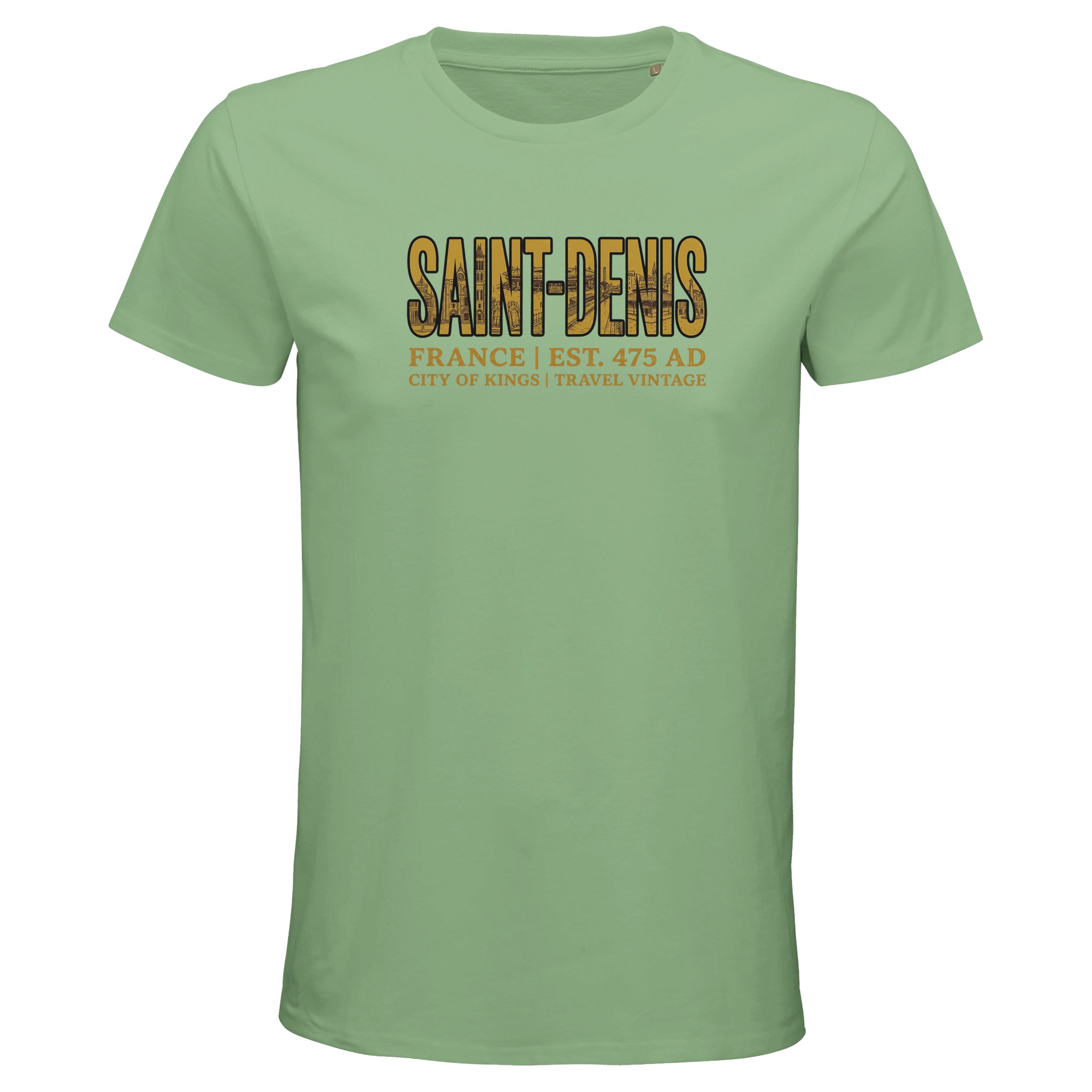 T-shirt Saint-Denis homme bio ajusté ville T-shirt Saint-Denis homme bio ajusté ville