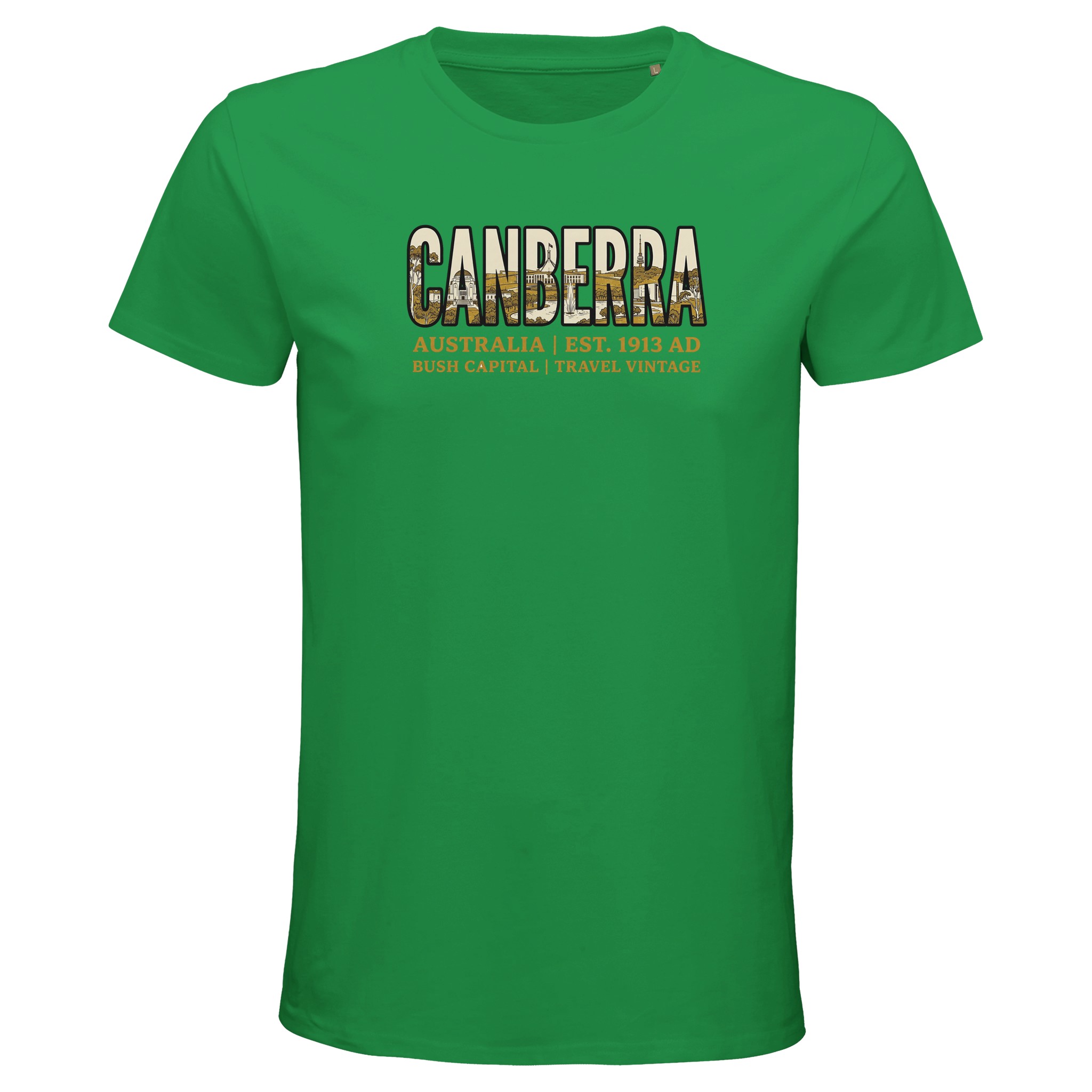T-shirt Canberra homme bio ajusté T-shirt Canberra homme bio ajusté, coloris Kelly Vert
