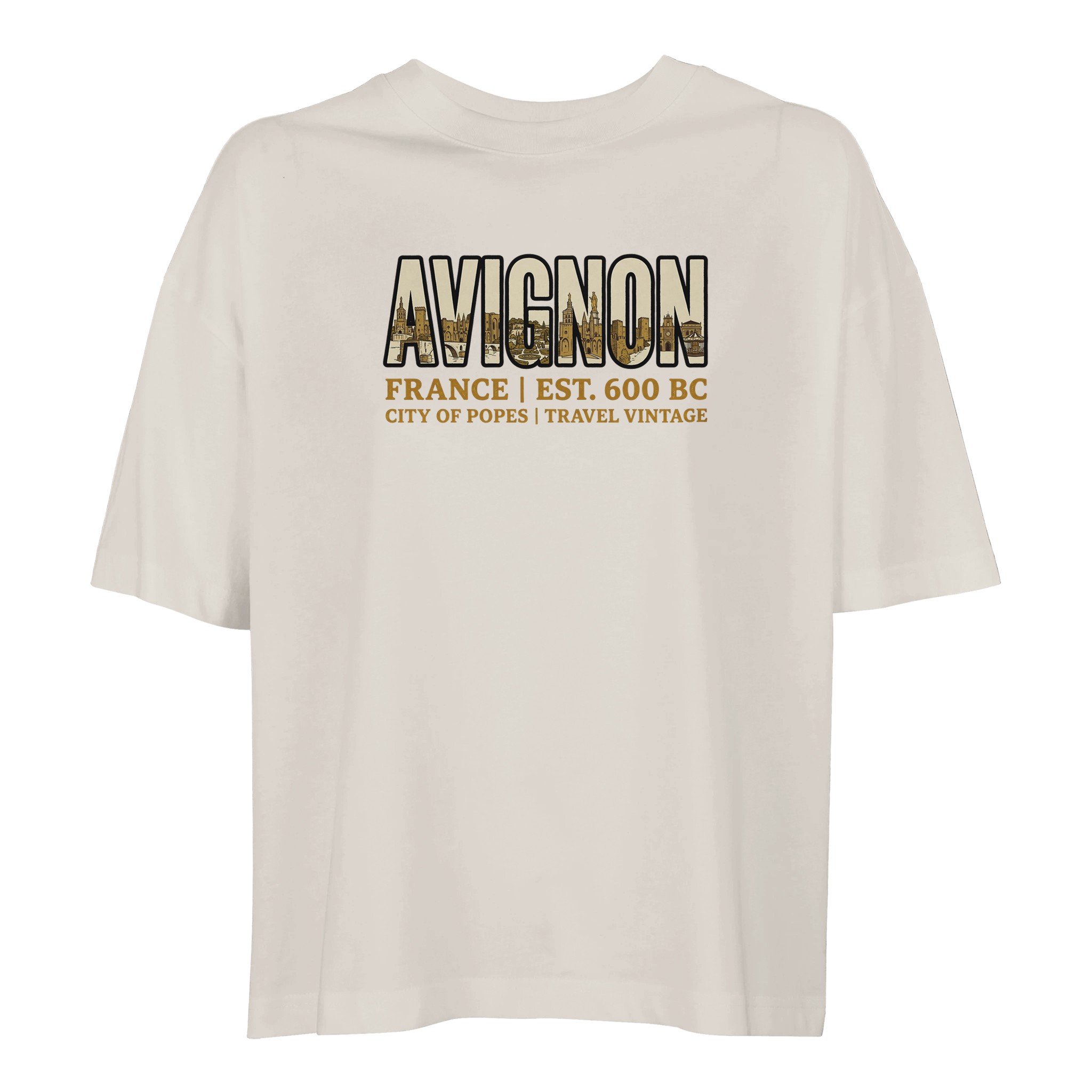 T-shirt Avignon femme ample coton bio ville T-shirt Avignon femme ample coton bio ville