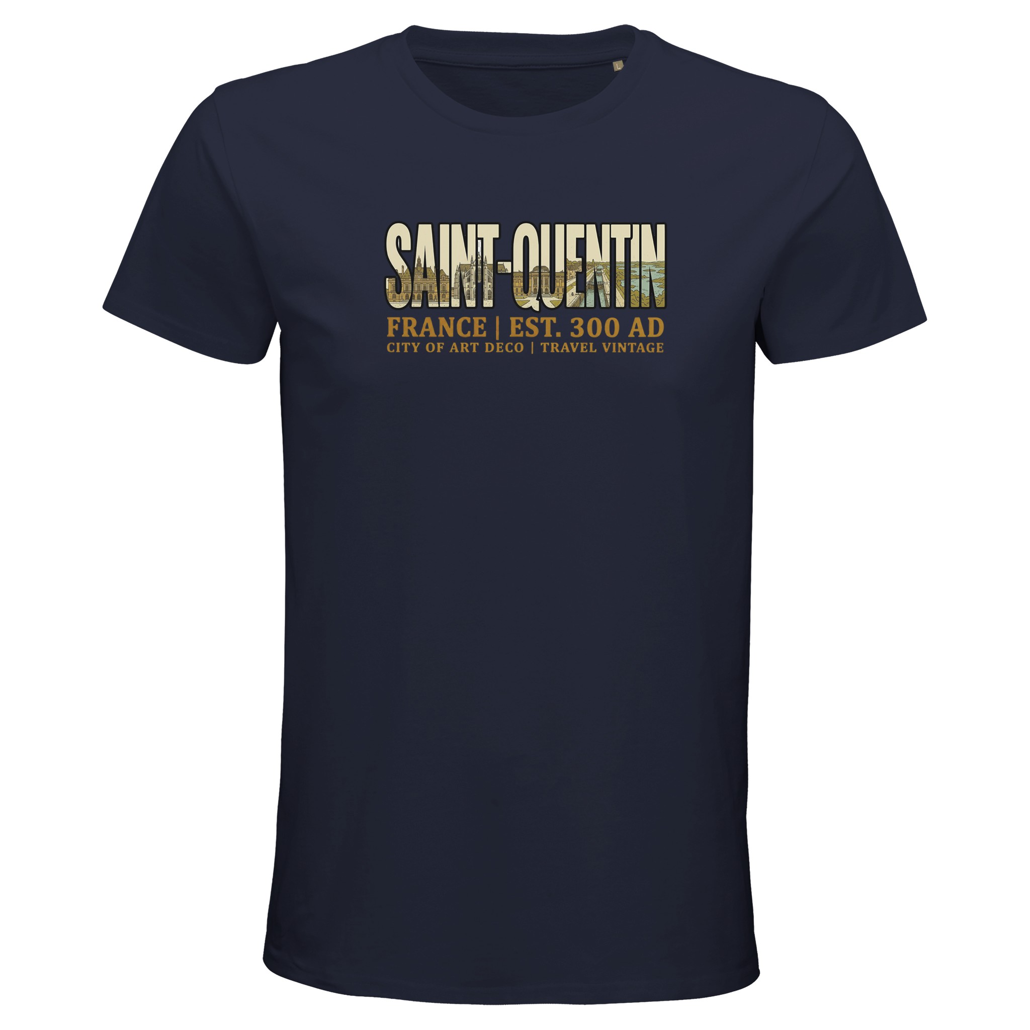 T-shirt Saint-Quentin homme bio ajusté T-shirt Saint-Quentin homme bio ajusté