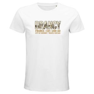 T-shirt Drancy homme bio ajusté ville française T-shirt Drancy homme bio ajusté ville française