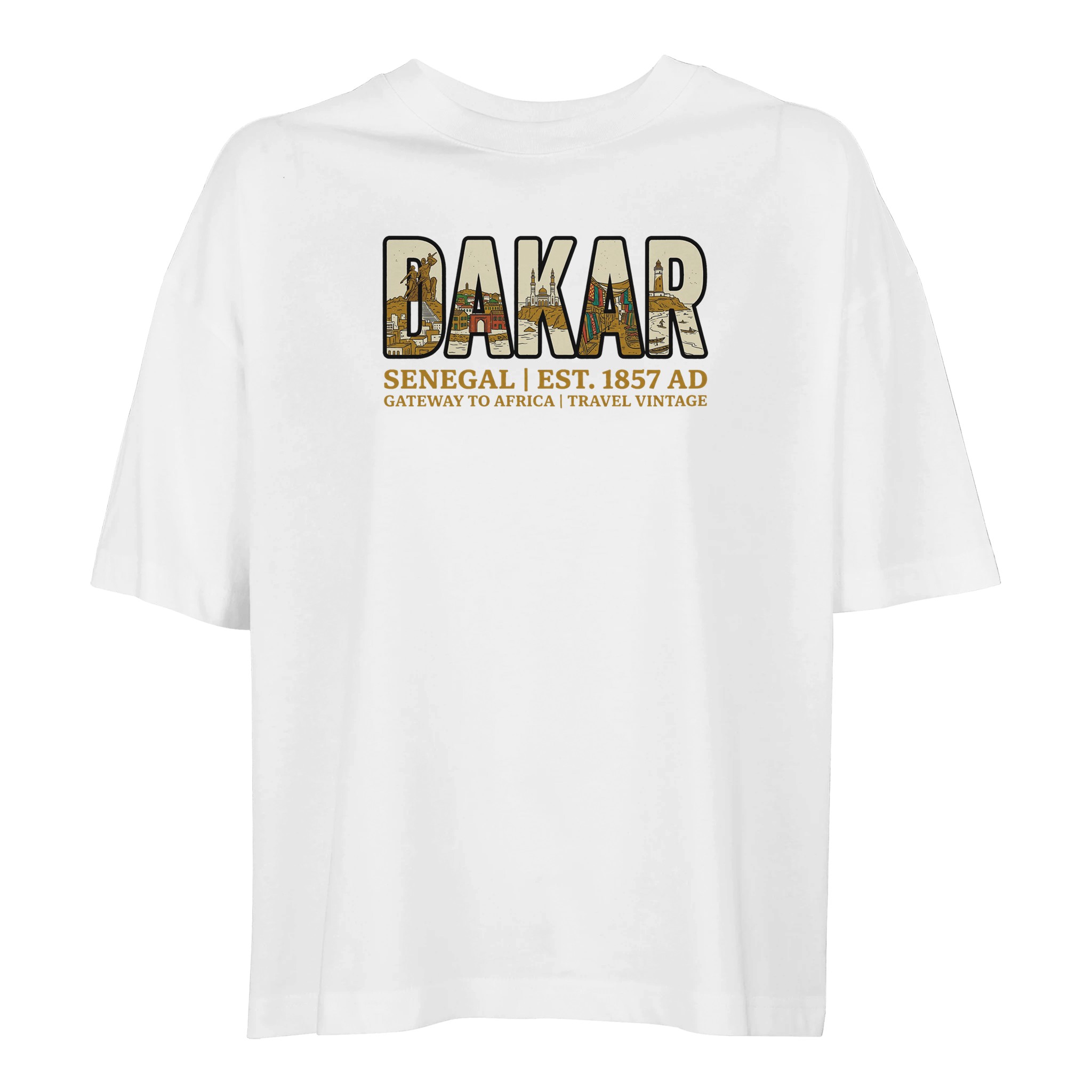 T-shirt Dakar femme ample coton en conversion bio T-shirt Dakar femme ample coton en conversion bio, coloris Blanc