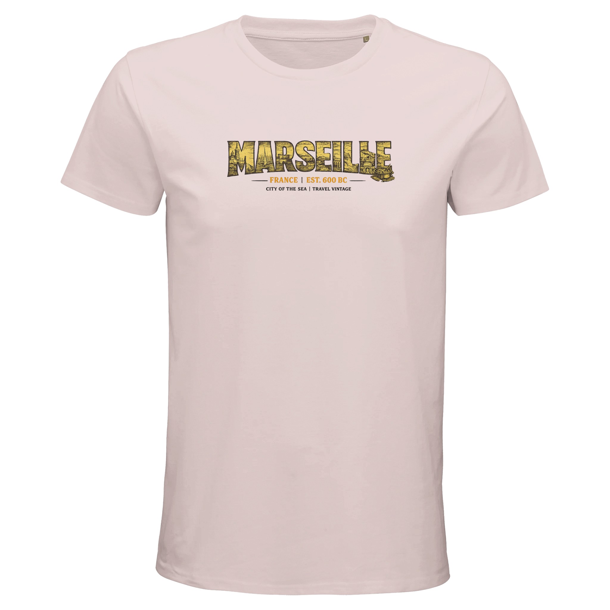 T-shirt Marseille homme bio ajusté ville emblématique T-shirt Marseille homme bio ajusté ville emblématique