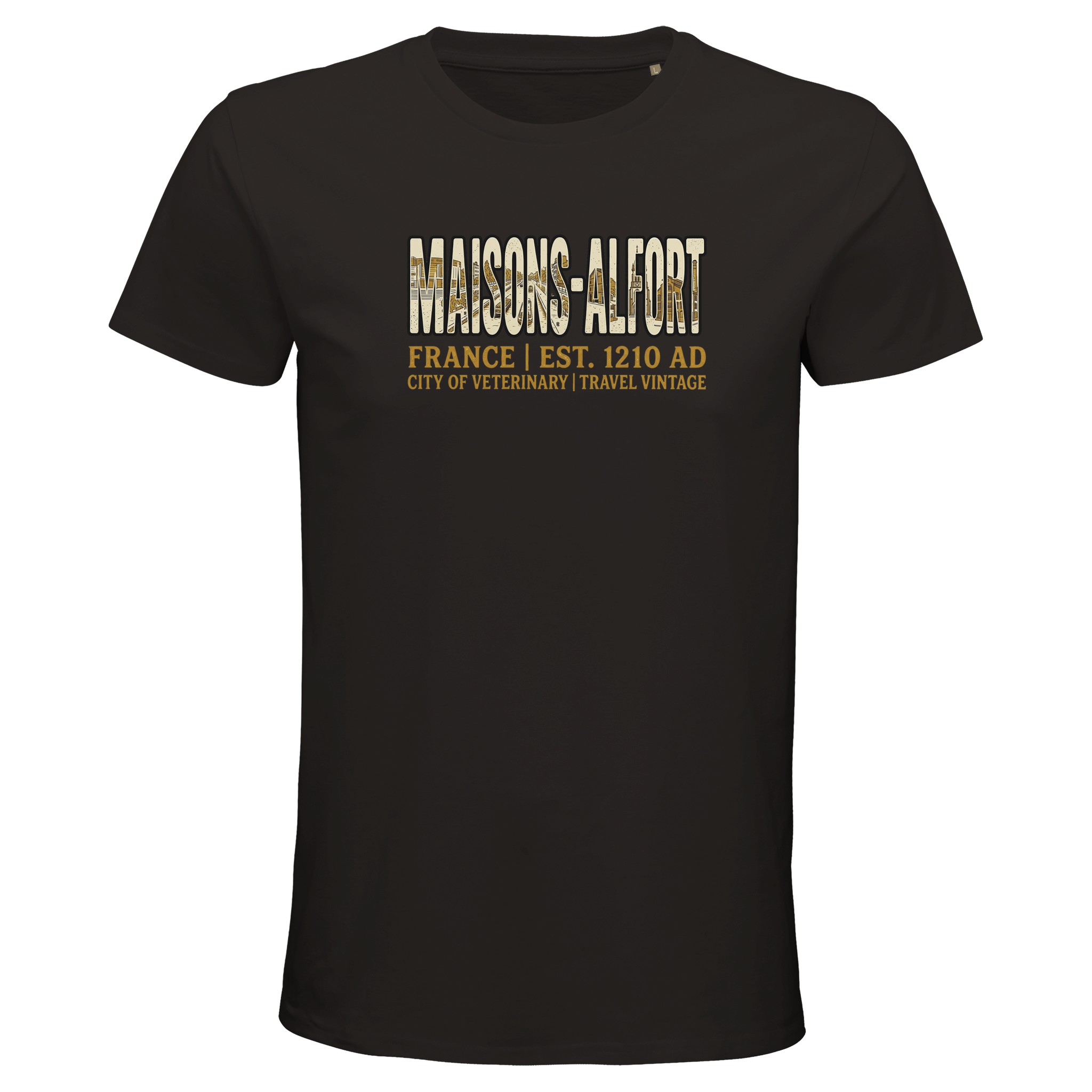 T-shirt Maisons-Alfort homme bio ajusté ville T-shirt Maisons-Alfort homme bio ajusté ville