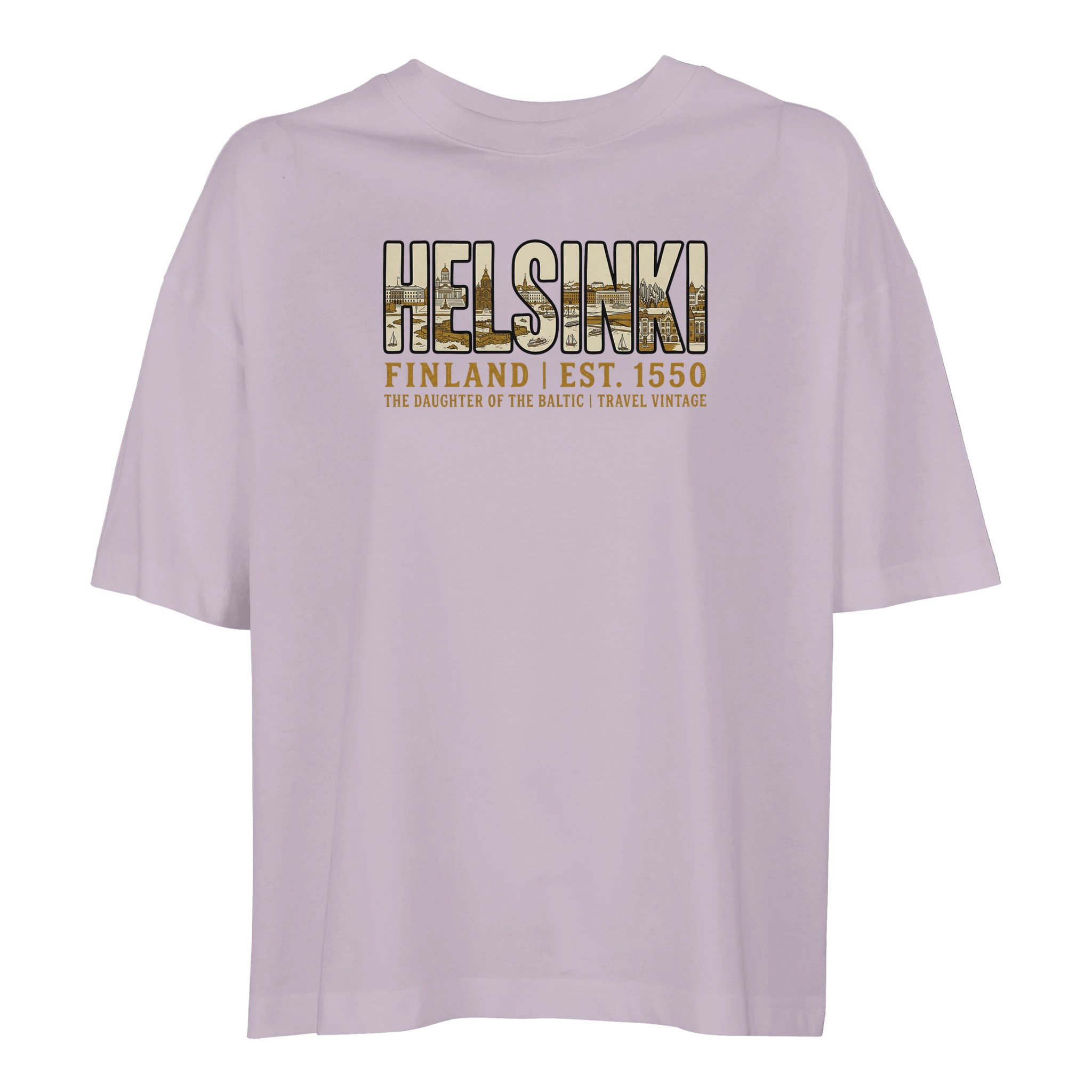 T-shirt Helsinki femme ample coton bio conversion T-shirt Helsinki femme ample coton bio conversion, coloris lilak