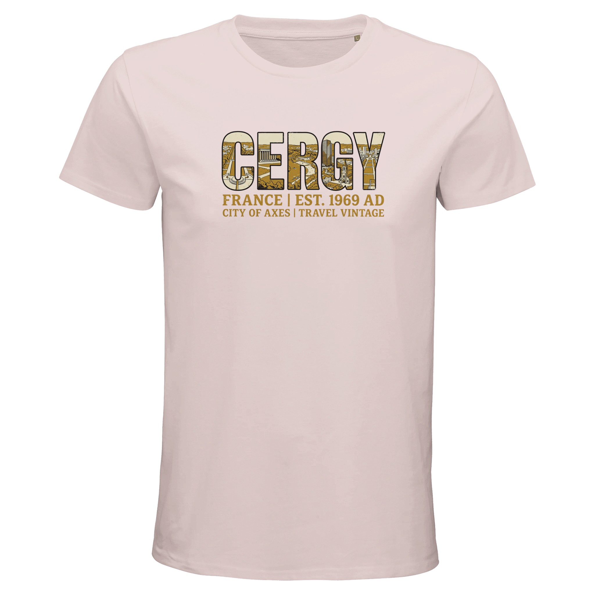T-shirt Cergy homme bio ajusté ville France T-shirt Cergy homme bio ajusté ville France