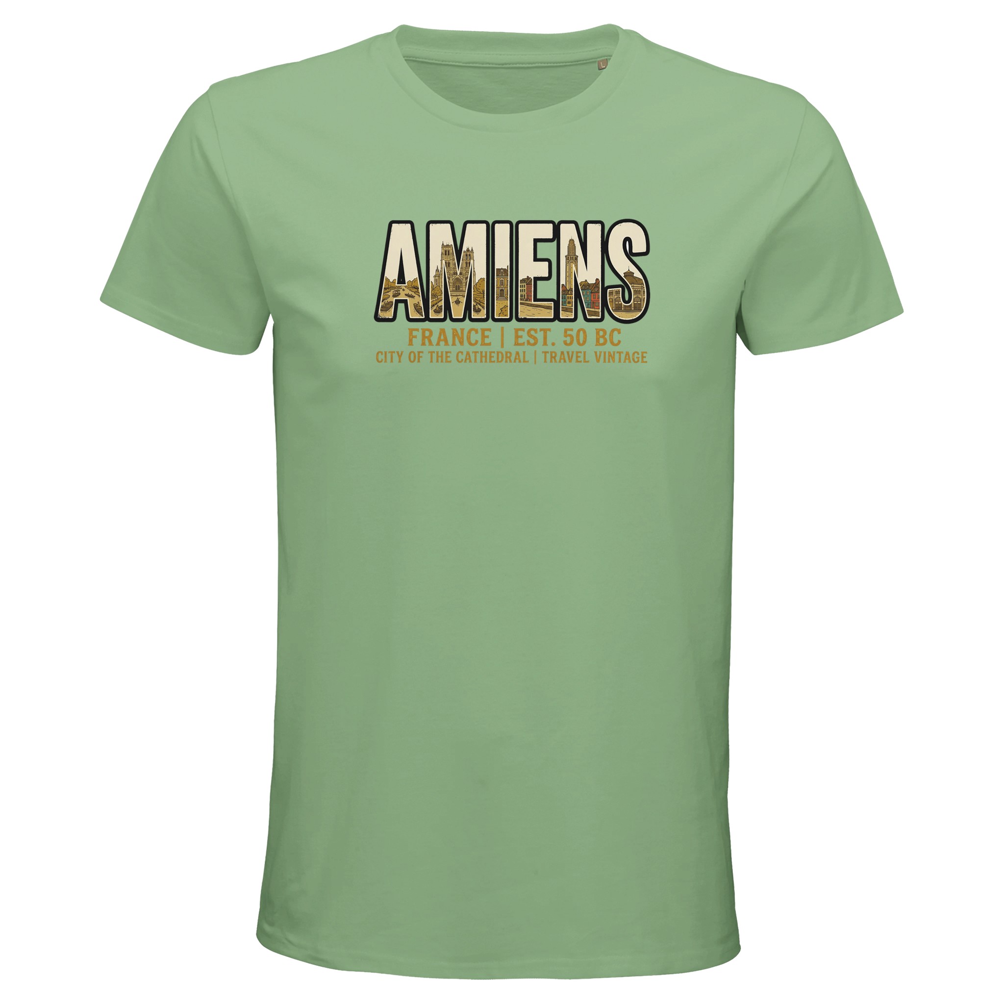 T-shirt Amiens homme bio ajusté ville française T-shirt Amiens homme bio ajusté ville française
