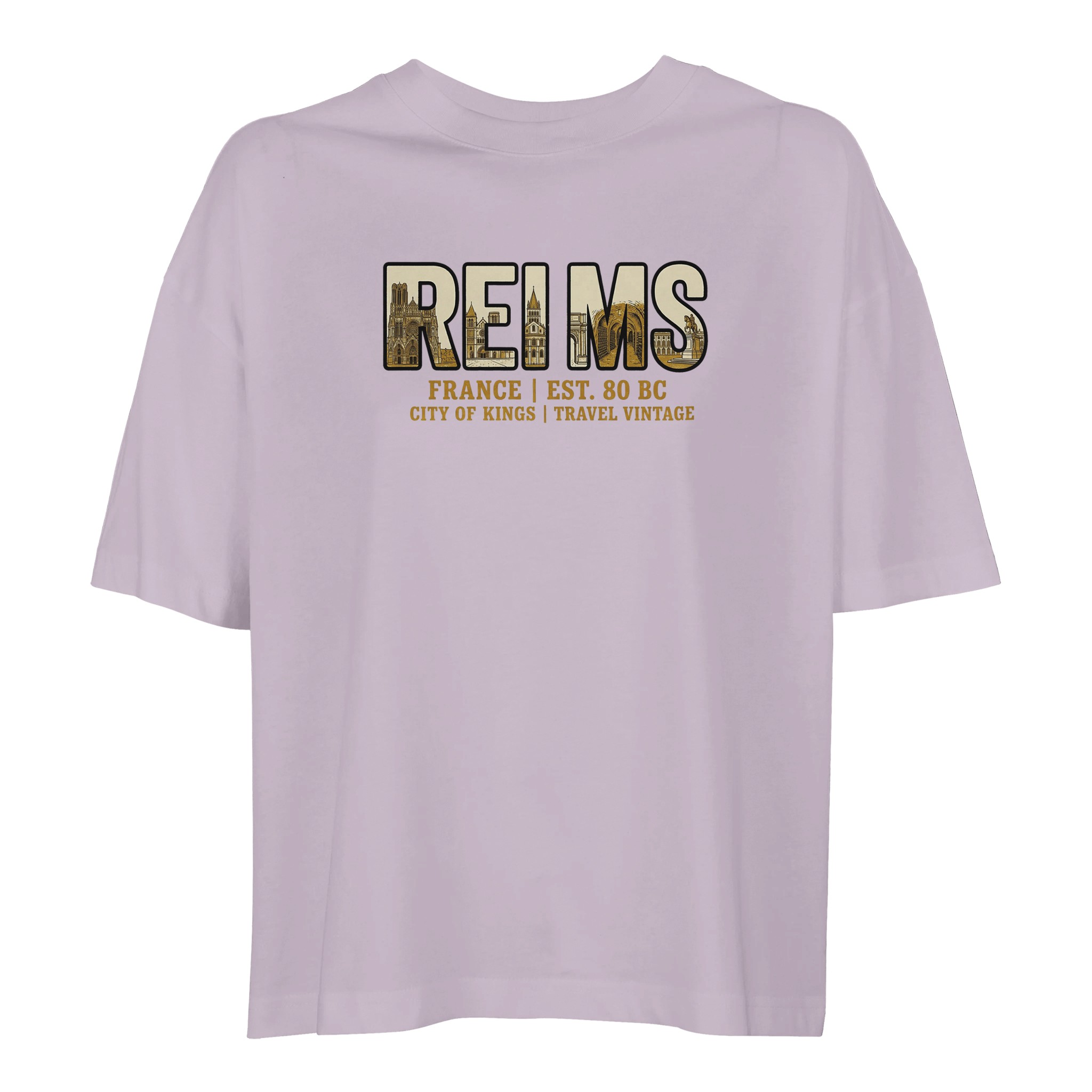 T-shirt Reims femme ample coton bio ville française T-shirt Reims femme ample coton bio ville française