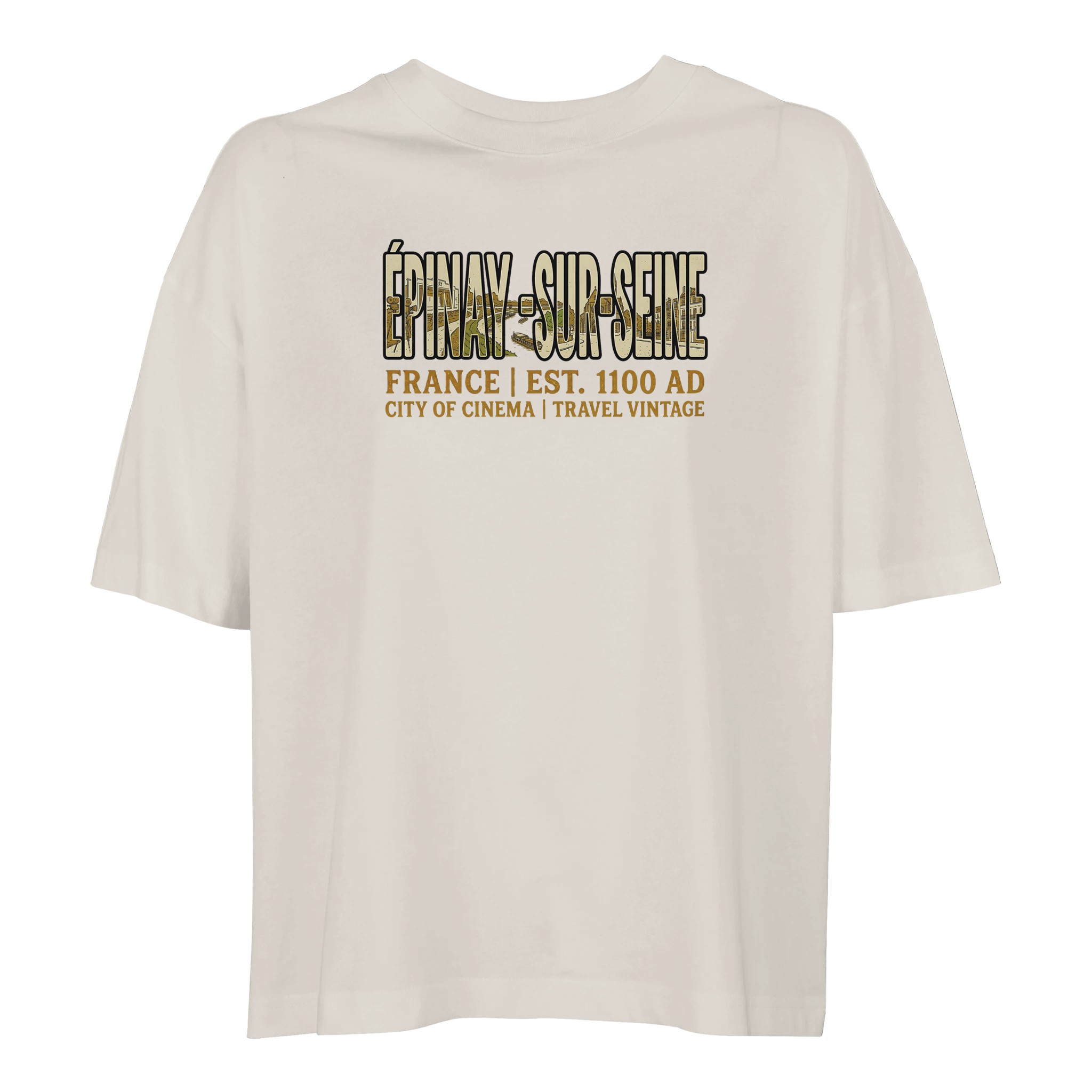 T-shirt Épinay-sur-Seine femme ample coton bio T-shirt Épinay-sur-Seine femme ample coton bio