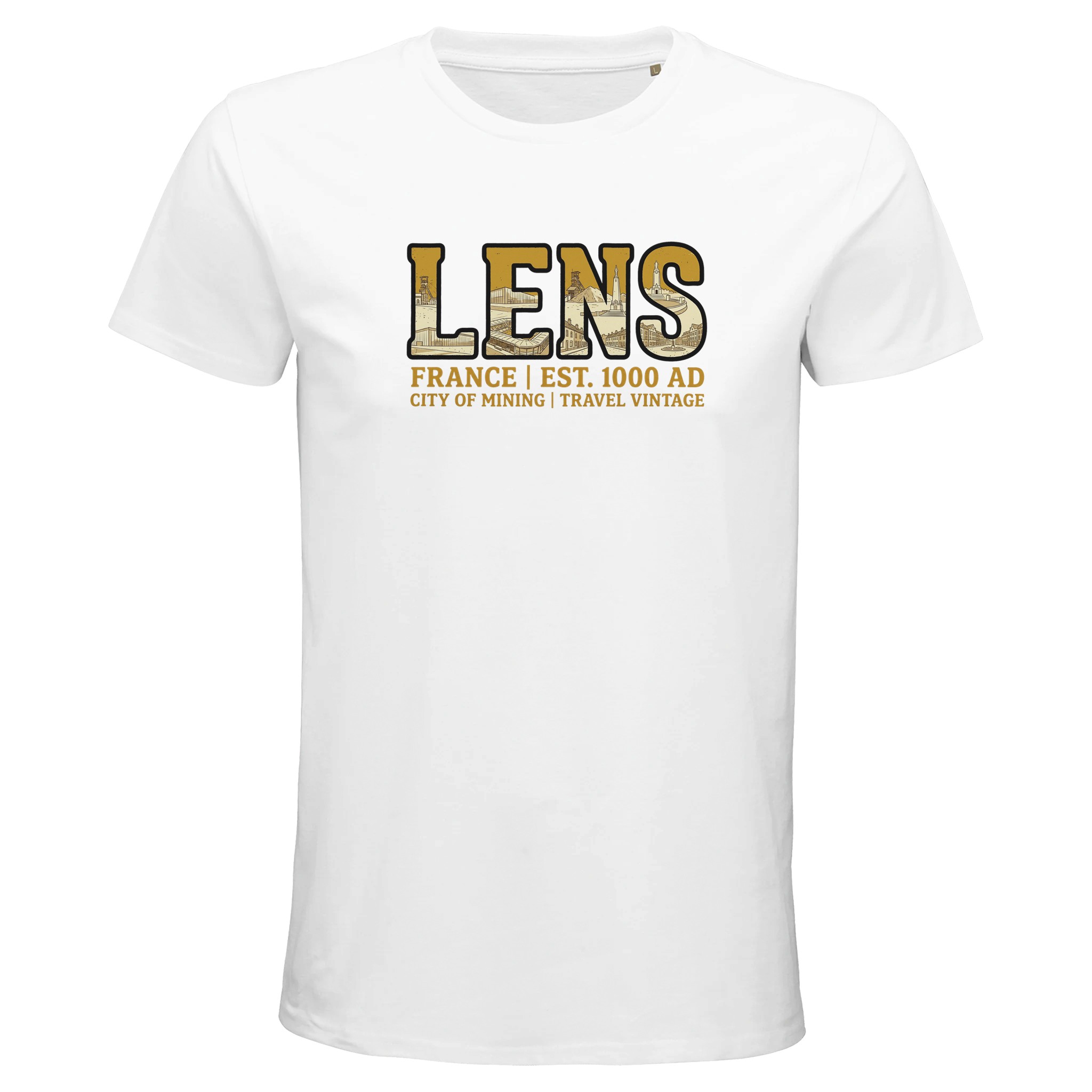 T-shirt Lens homme bio ajusté ville minière T-shirt Lens homme bio ajusté ville minière