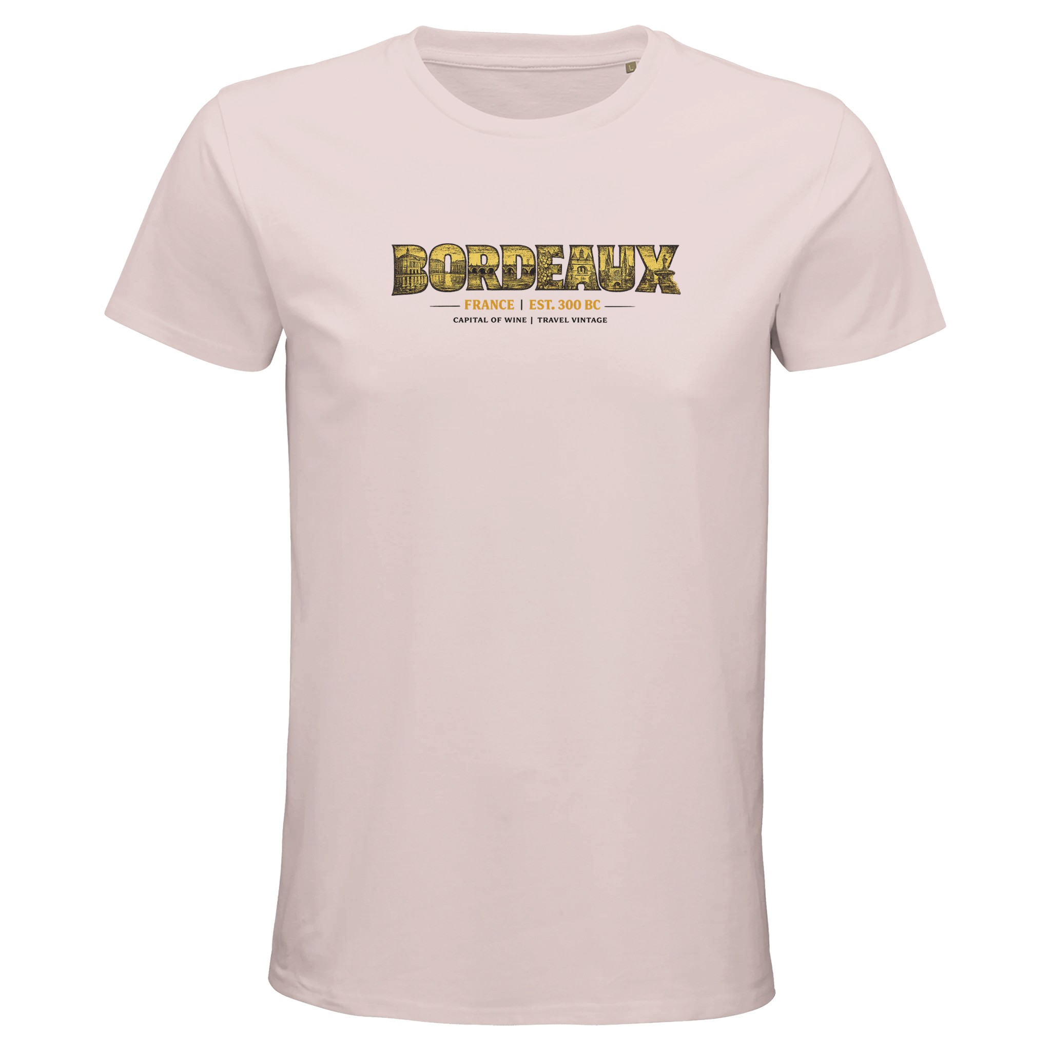 T-shirt Bordeaux homme bio ajusté ville française T-shirt Bordeaux homme bio ajusté ville française