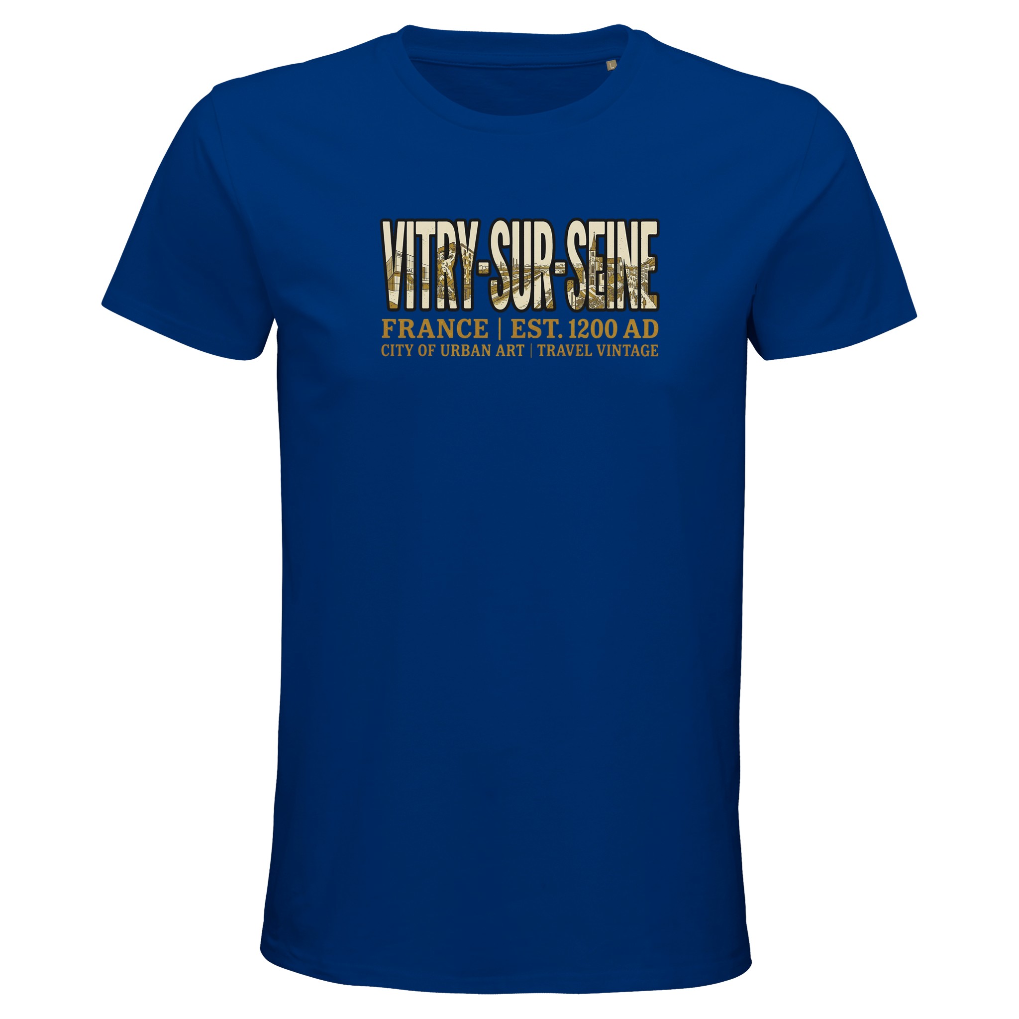 T-shirt Vitry-sur-Seine homme bio ajusté urbain T-shirt Vitry-sur-Seine homme bio ajusté urbain