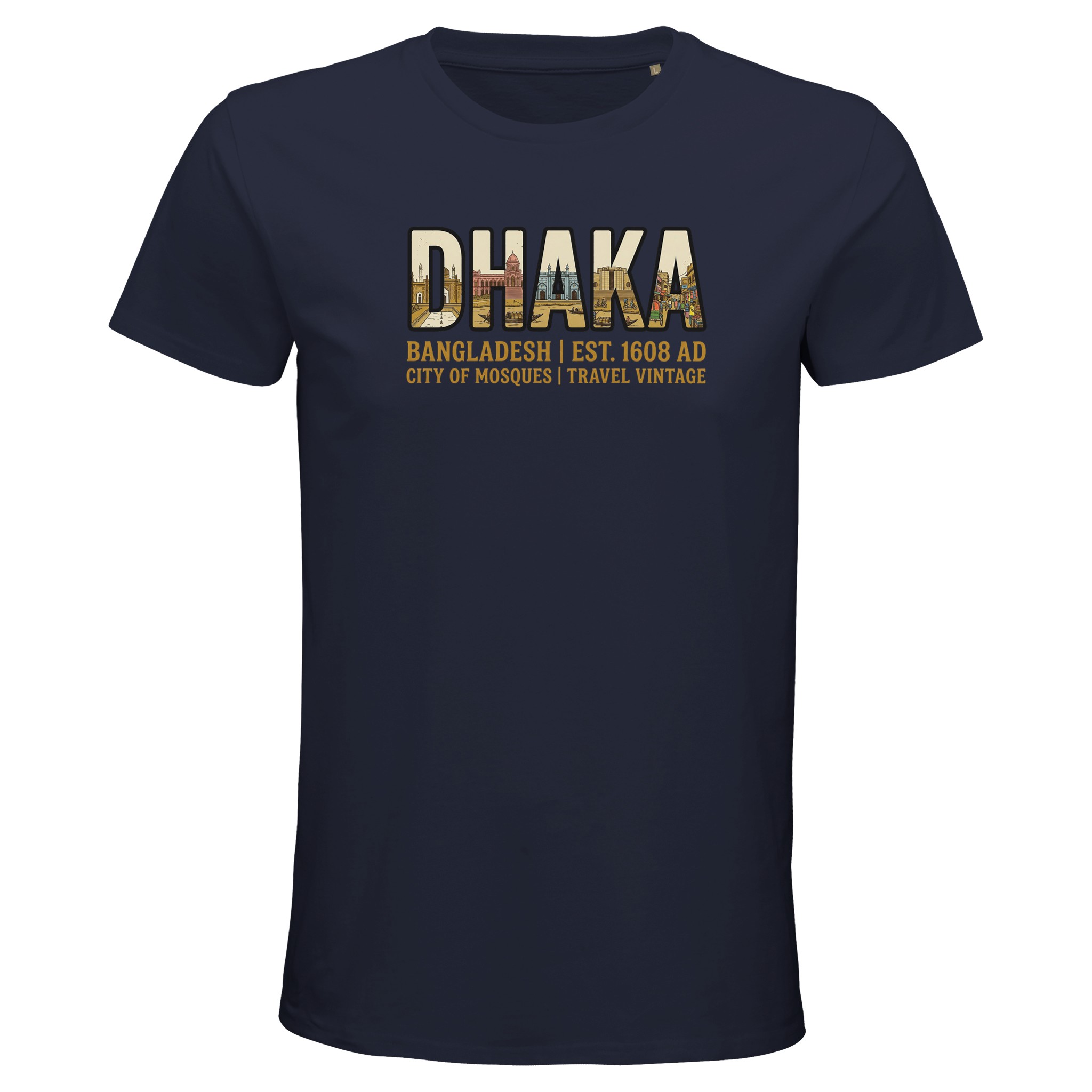 T-shirt Dhaka homme bio ajusté T-shirt Dhaka homme bio ajusté, coloris French Navy
