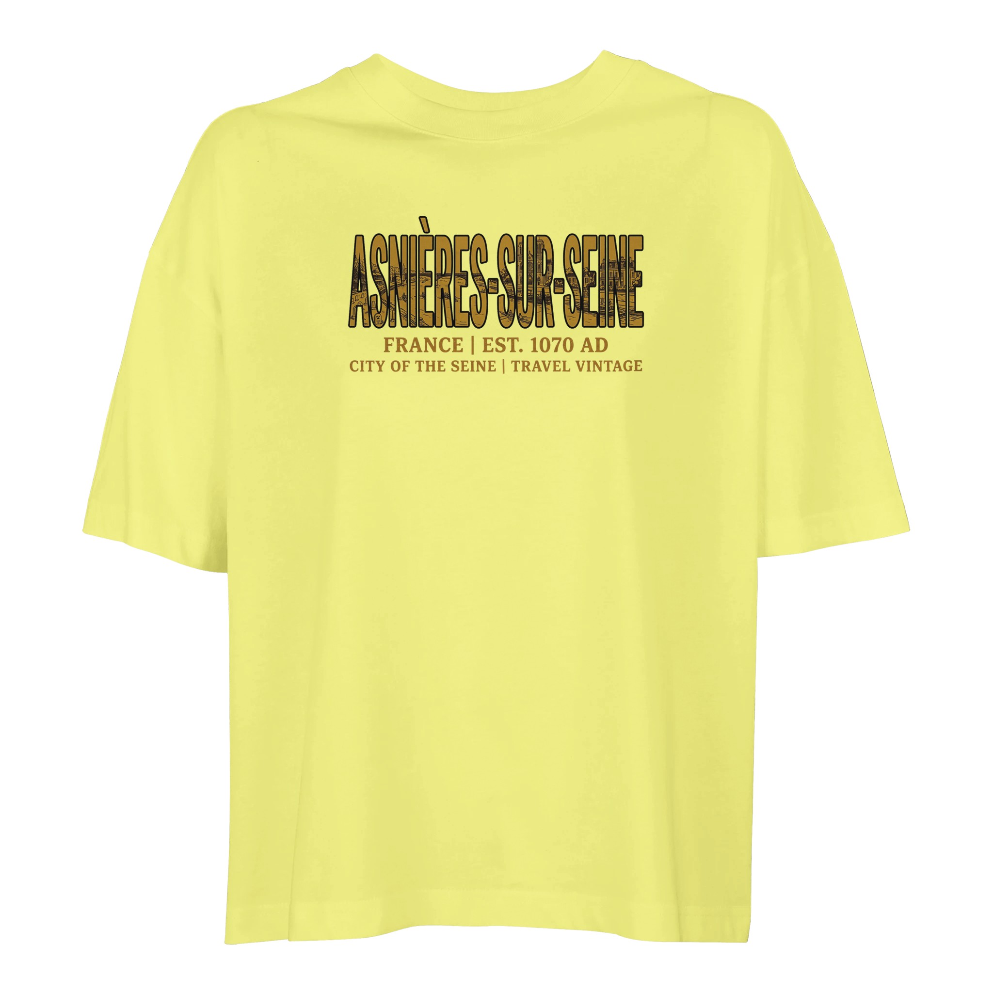 T-shirt Asnières-sur-Seine femme ample coton bio T-shirt Asnières-sur-Seine femme ample coton bio