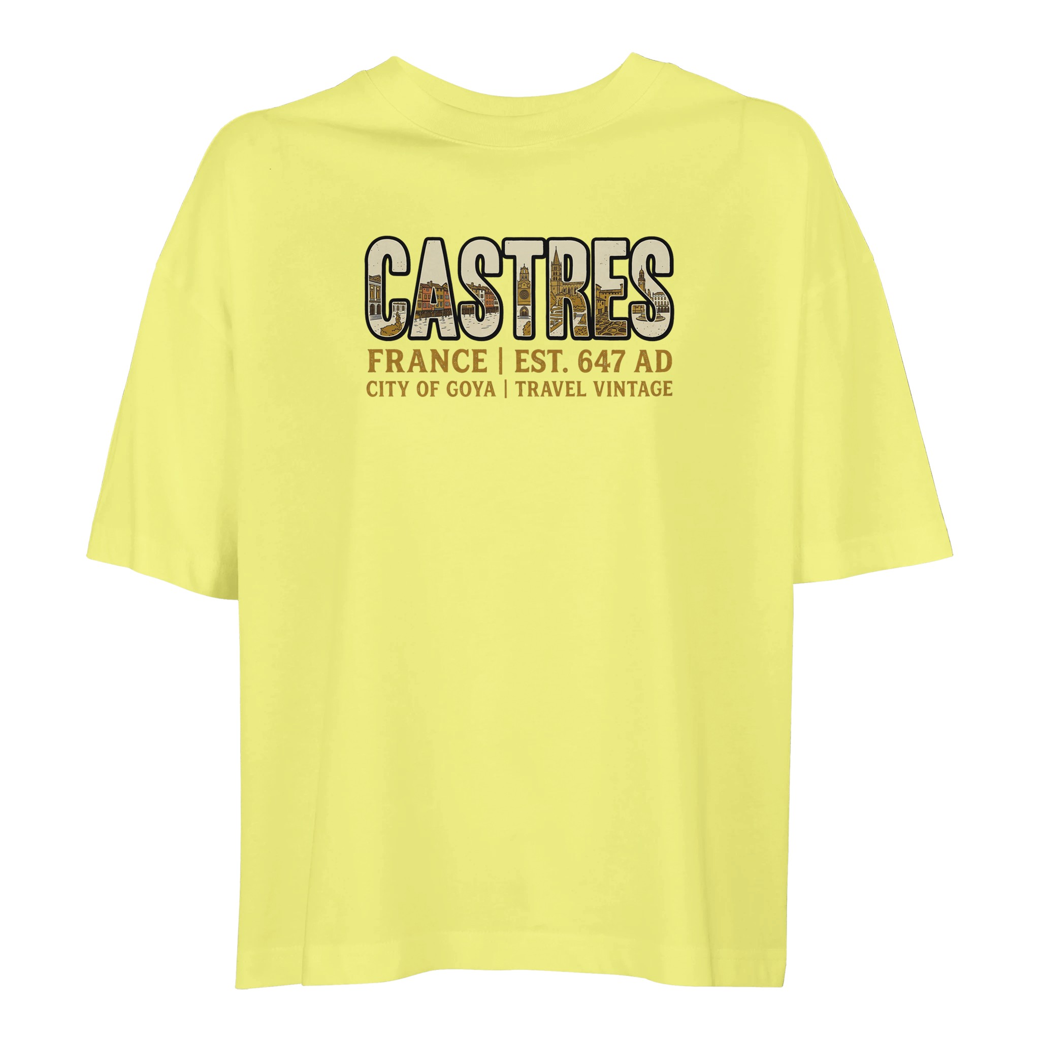 T-shirt Castres femme ample coton bio ville T-shirt Castres femme ample coton bio ville
