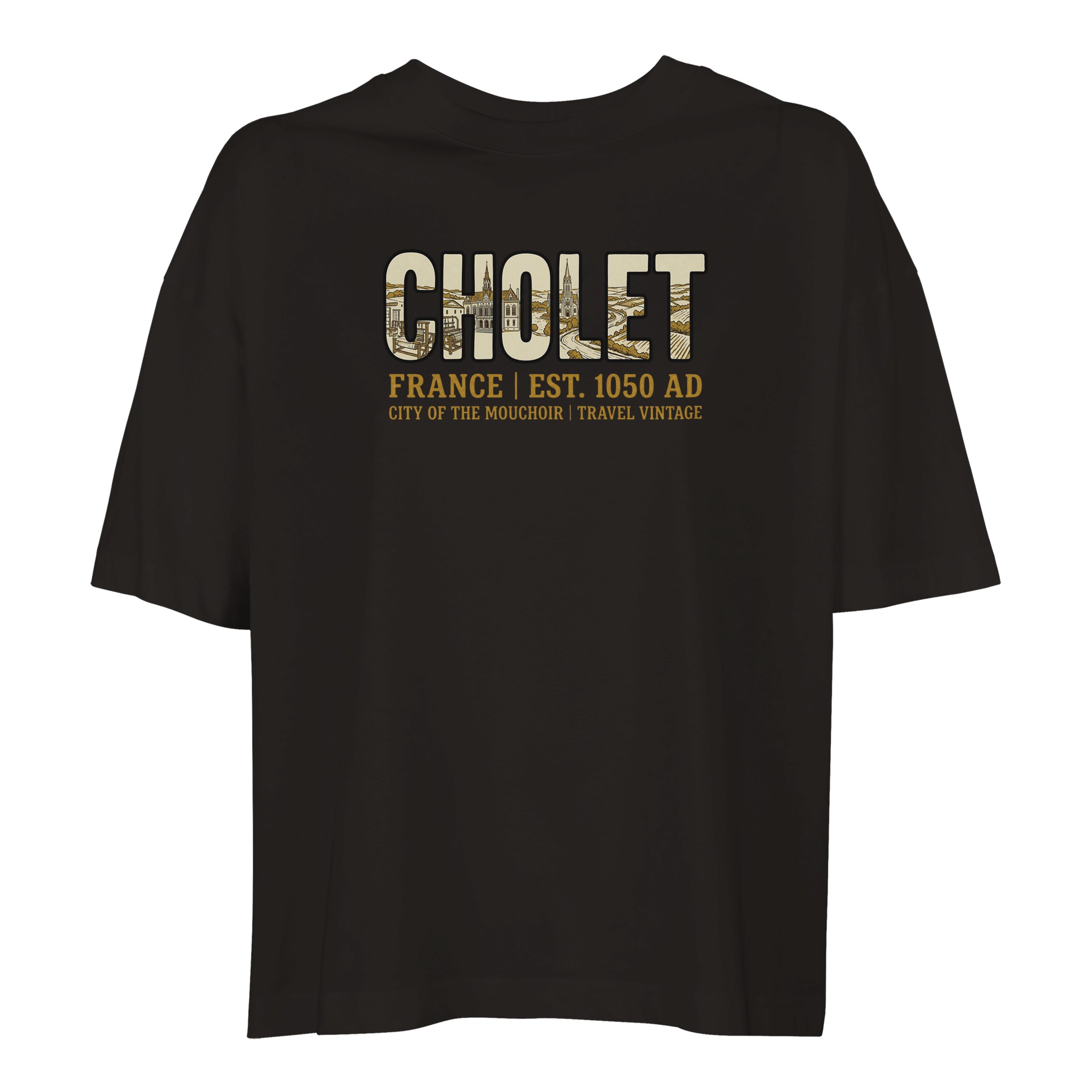 T-shirt Cholet femme ample coton bio ville tendance T-shirt Cholet femme ample coton bio ville tendance