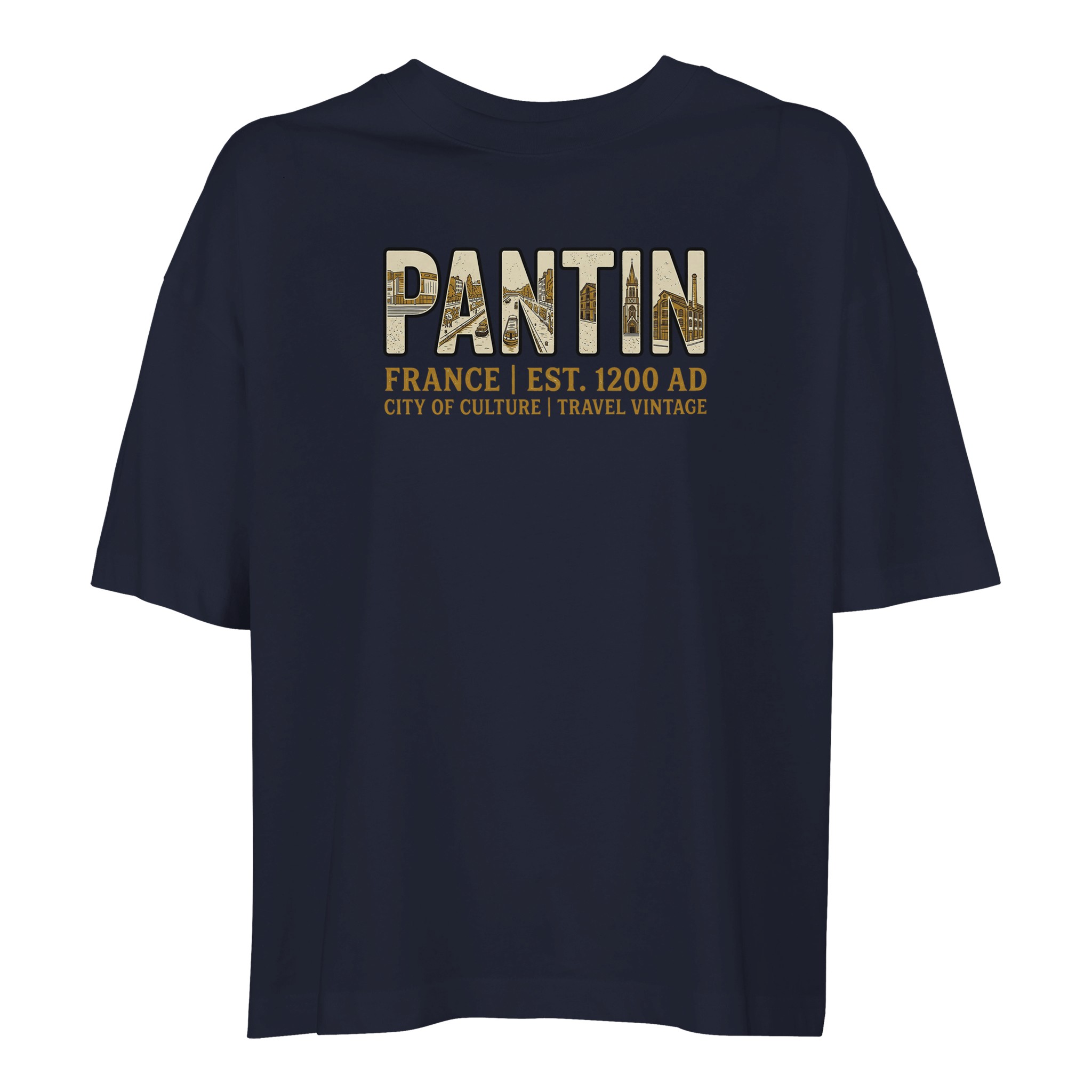 T-shirt Pantin femme ample coton bio ville tendance T-shirt Pantin femme ample coton bio ville tendance