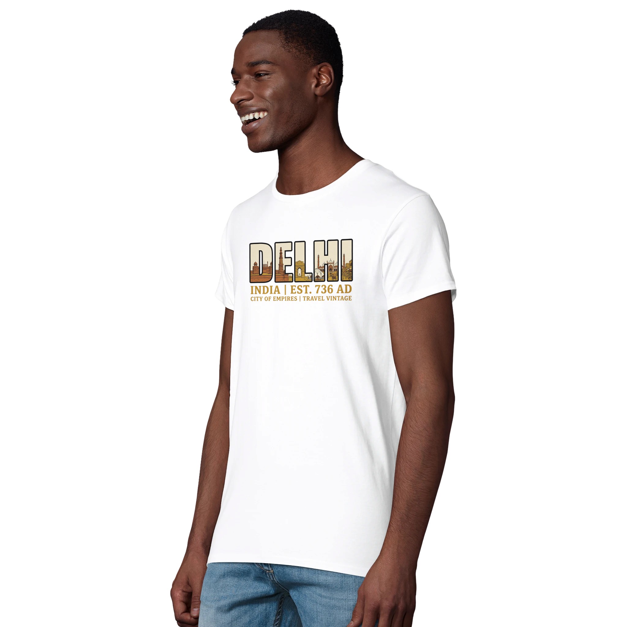 T-shirt Delhi homme bio ajusté – esprit vintage T-shirt Delhi homme bio ajusté - esprit vintage, photo 8