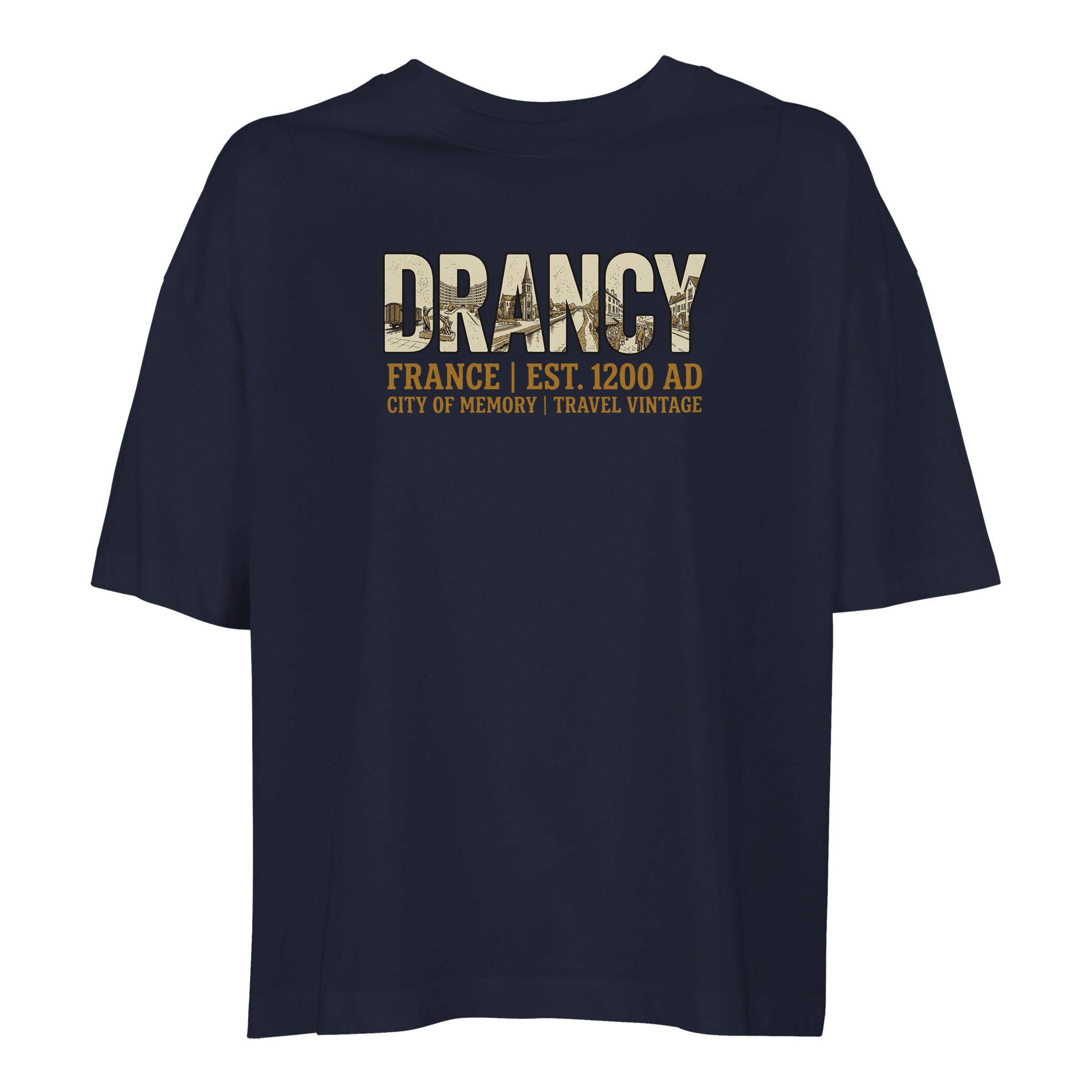 T-shirt Drancy femme ample coton bio ville française T-shirt Drancy femme ample coton bio ville française