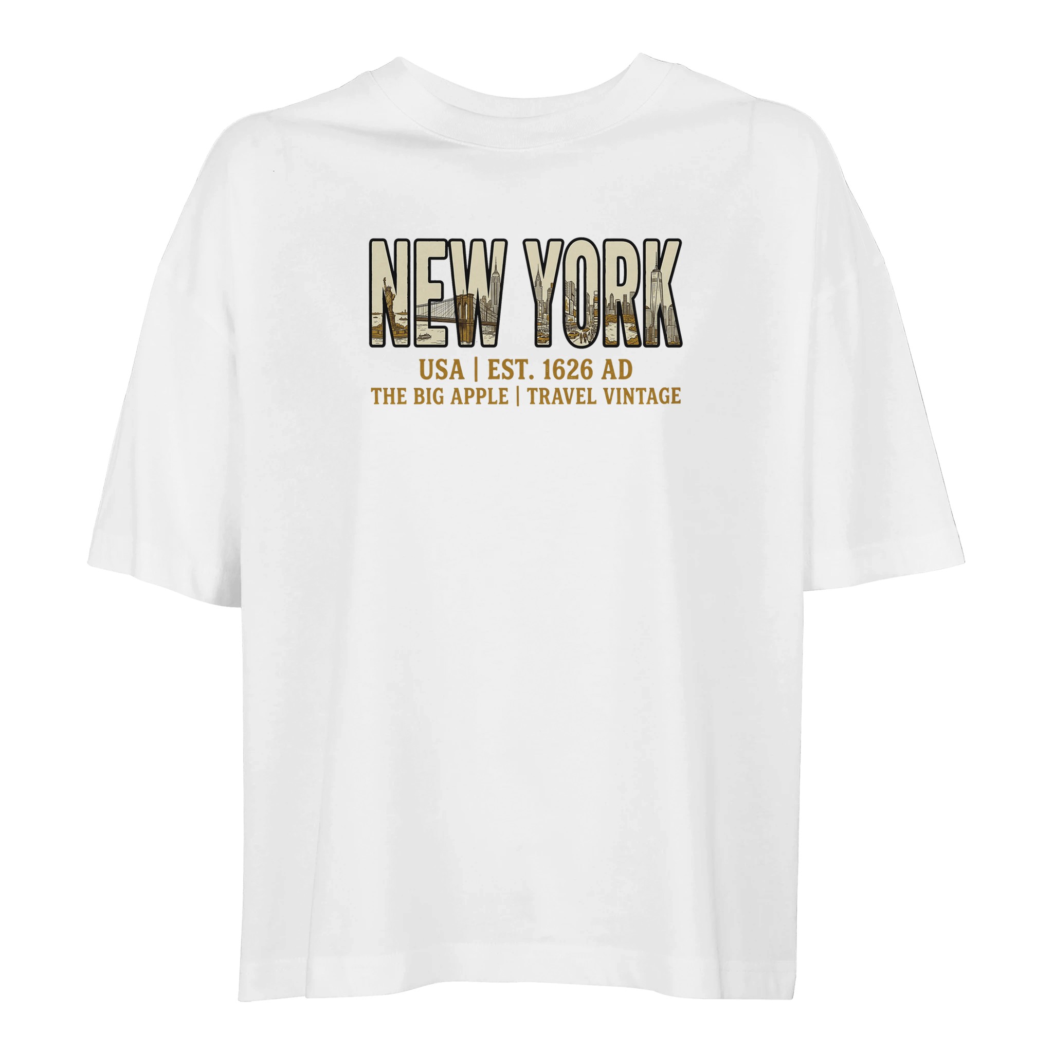 T-shirt New York femme ample coton bio conversion T-shirt New York femme ample coton bio conversion