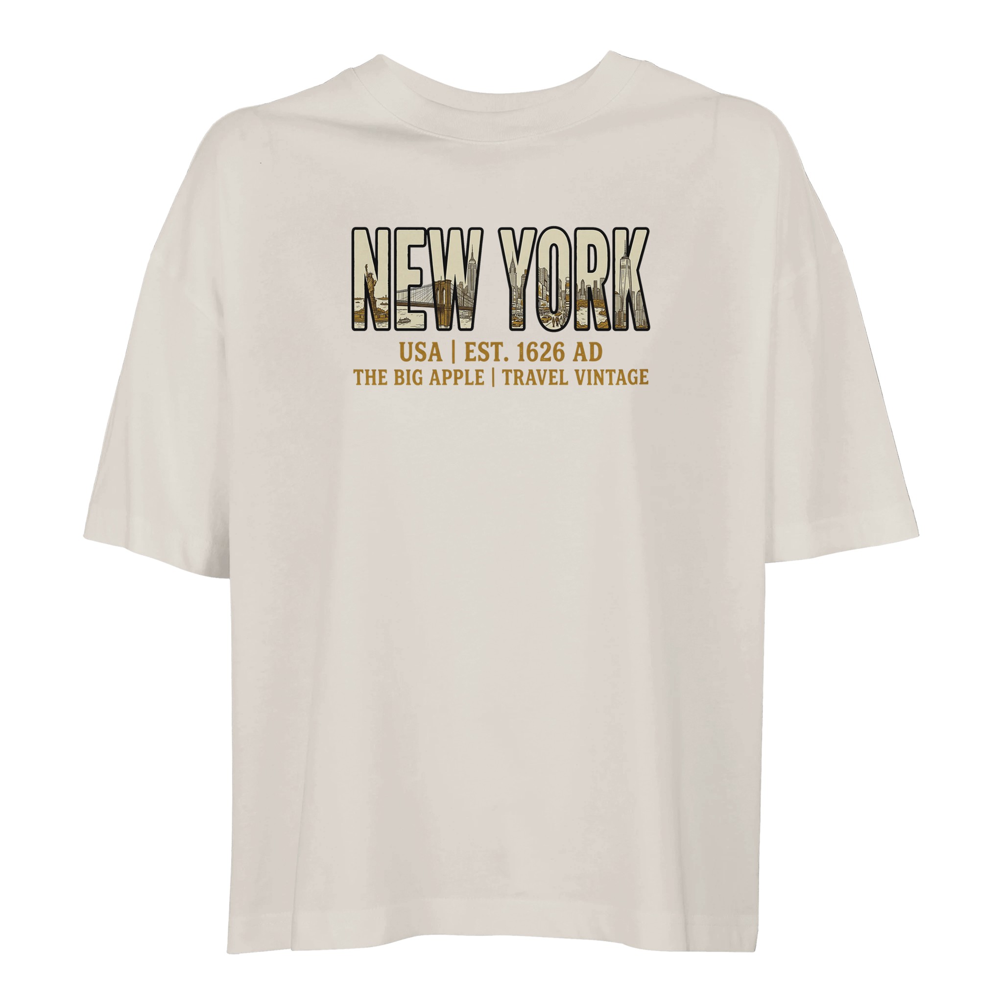 T-shirt New York femme ample coton bio conversion T-shirt New York femme ample coton bio conversion