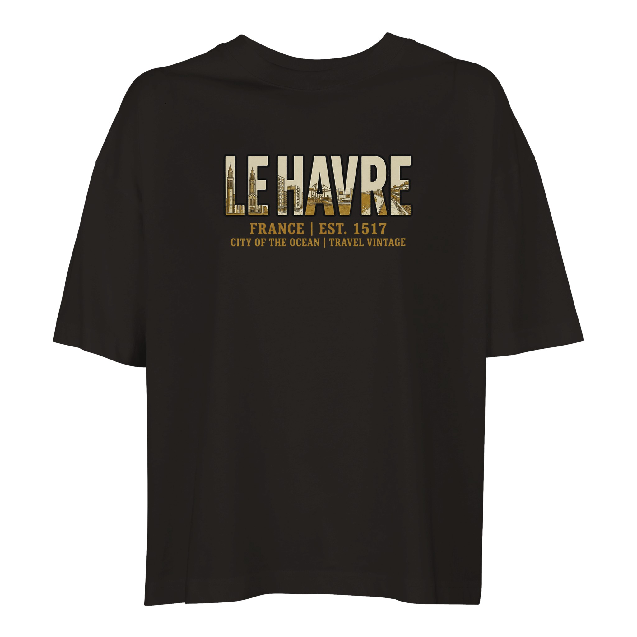 T-shirt Le Havre femme ample coton bio ville T-shirt Le Havre femme ample coton bio ville