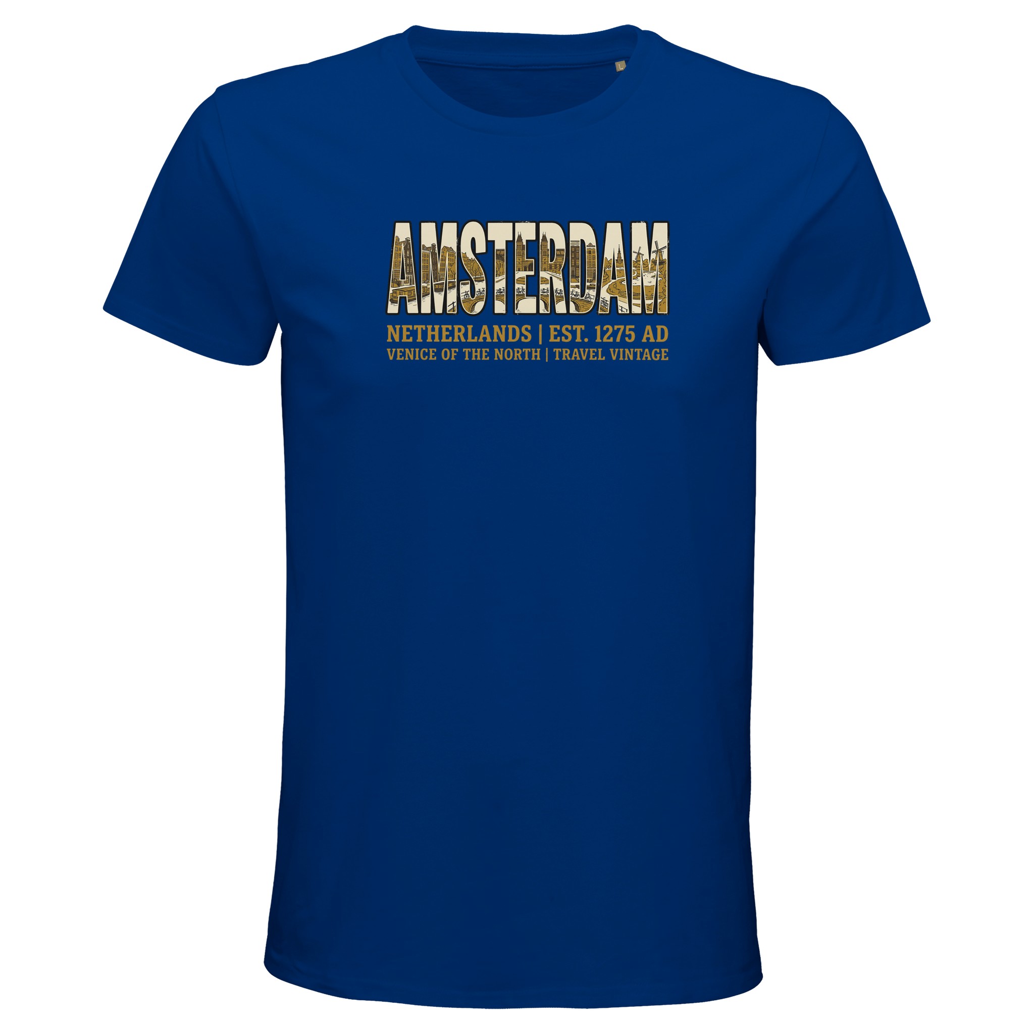 T-shirt Amsterdam homme bio ajusté T-shirt Amsterdam homme bio ajusté, coloris Royal Blue
