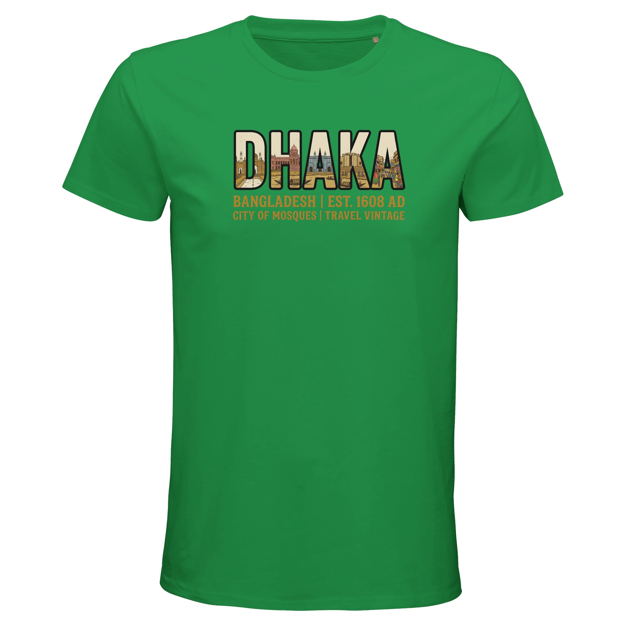 T-shirt Dhaka homme bio ajusté T-shirt Dhaka homme bio ajusté, coloris Kelly Vert