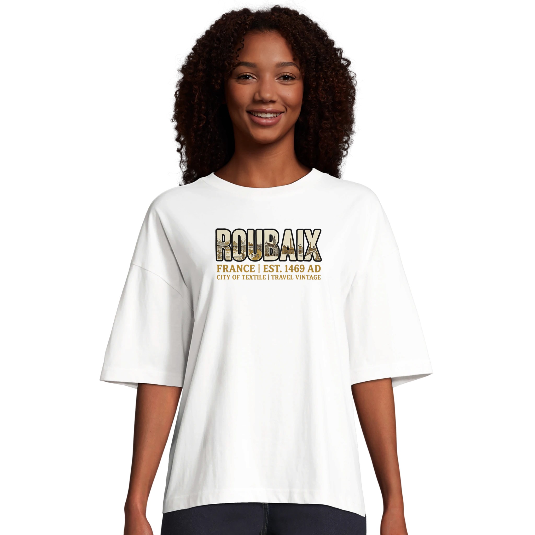 T-shirt Roubaix femme ample coton bio ville chic T-shirt Roubaix femme ample coton bio ville chic