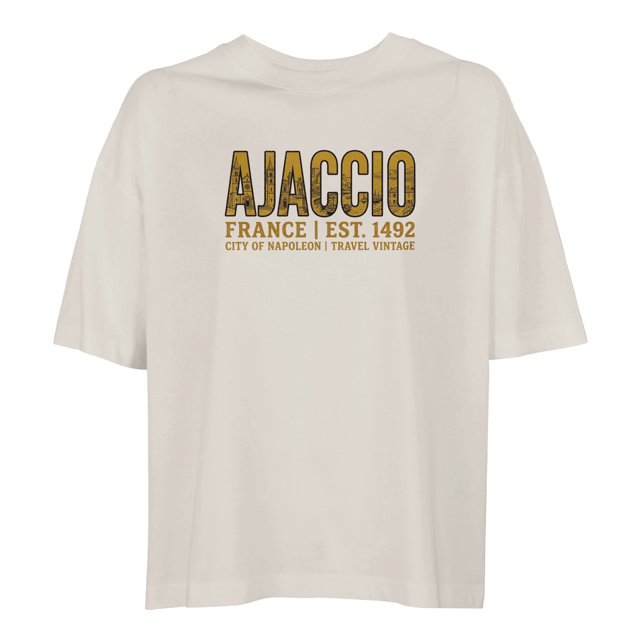 T-shirt Ajaccio femme ample coton bio ville T-shirt Ajaccio femme ample coton bio ville